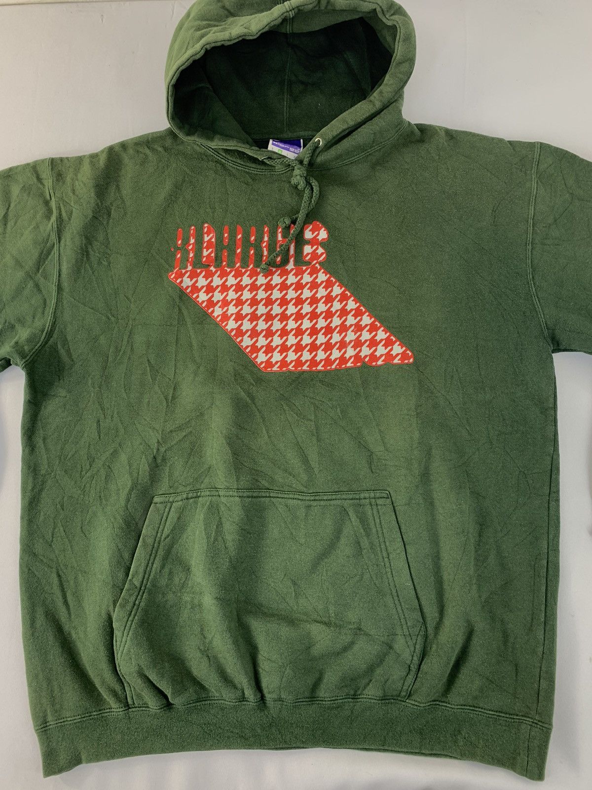 Vintage Hype 90s X-Large Houndstooth Spell Out Hoodie Skate Size US M / EU 48-50 / 2 - 1 Thumbnail