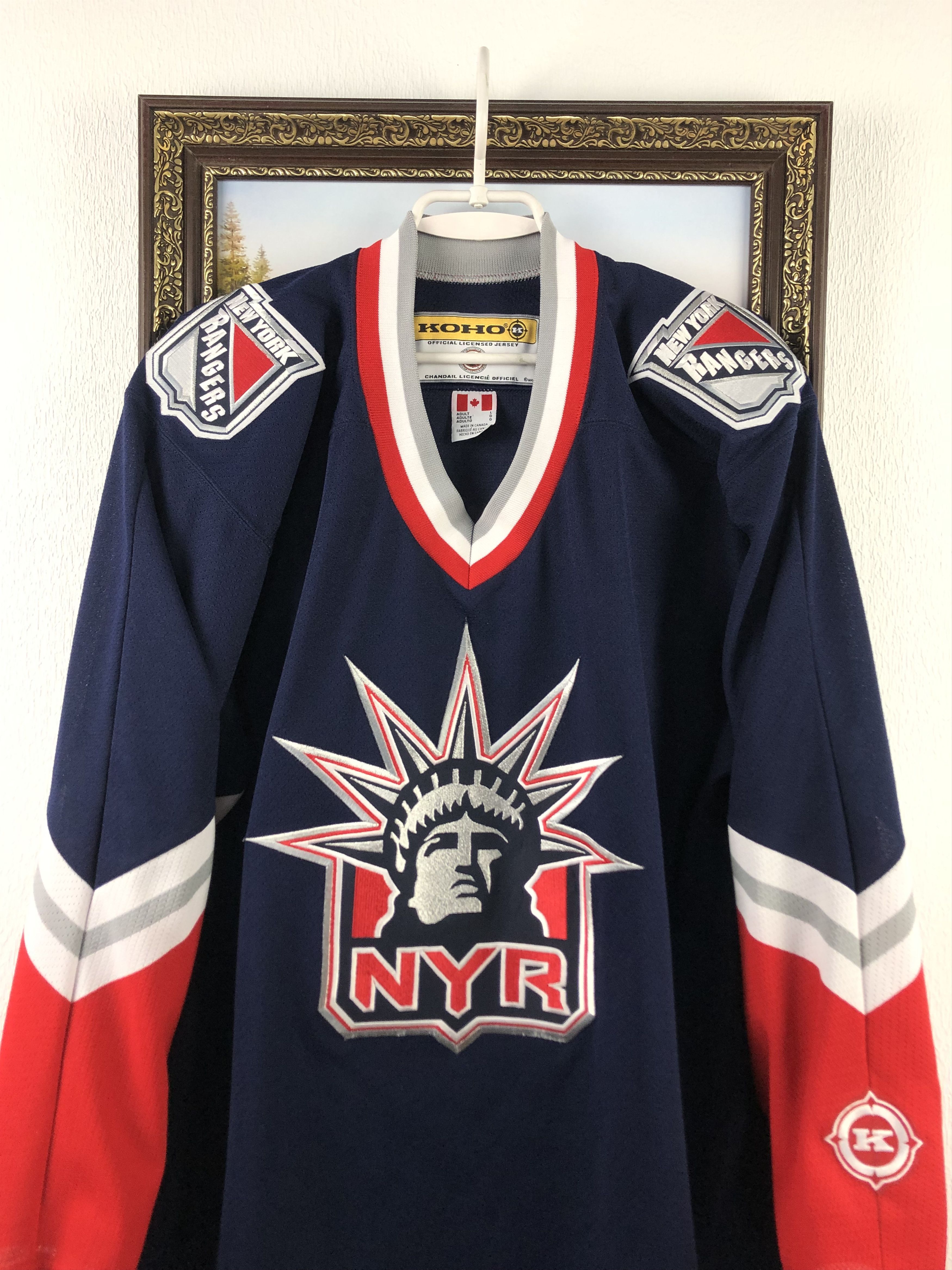 NHL × Vintage Vintage New York Rangers Lady Liberty NHL Hocket Jersey Size US L / EU 52-54 / 3 - 2 Thumbnail