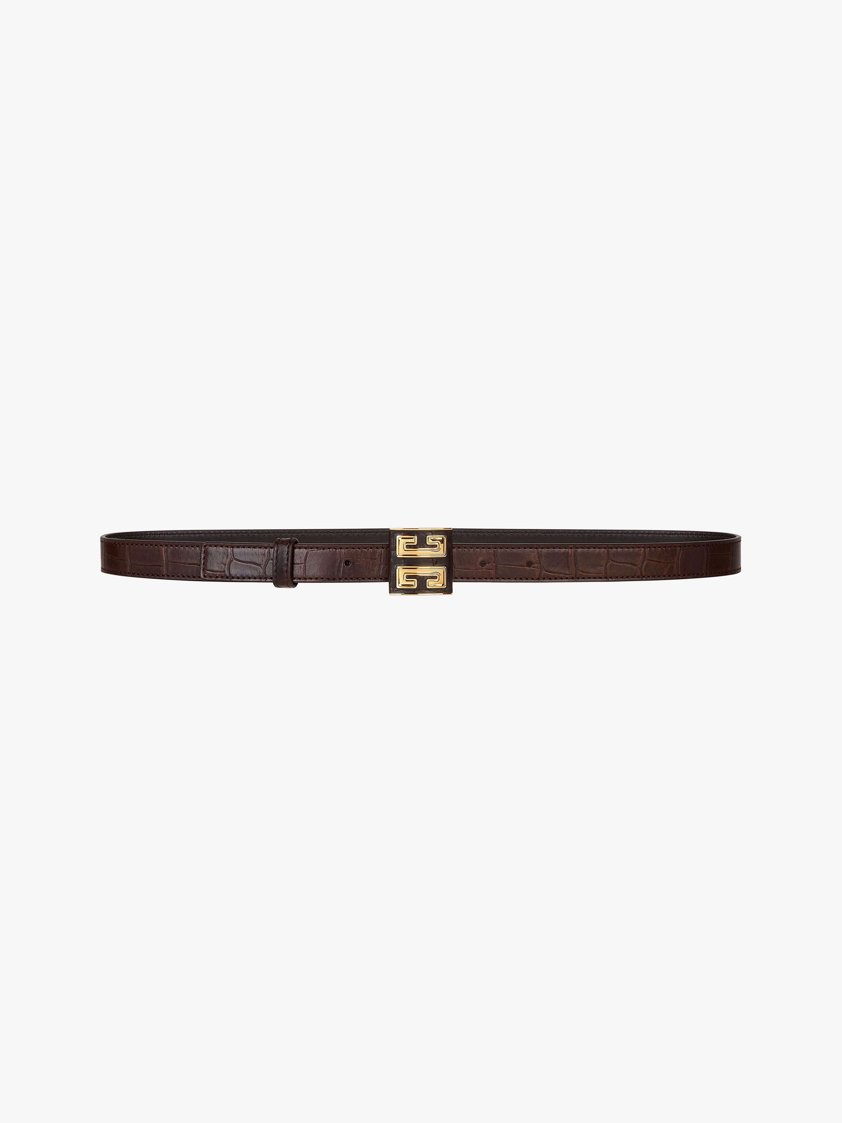 Givenchy o1srvl11e0525 Size: OS / 4G Belt In Crocodile Effect Leather Size ONE SIZE - 1 Thumbnail
