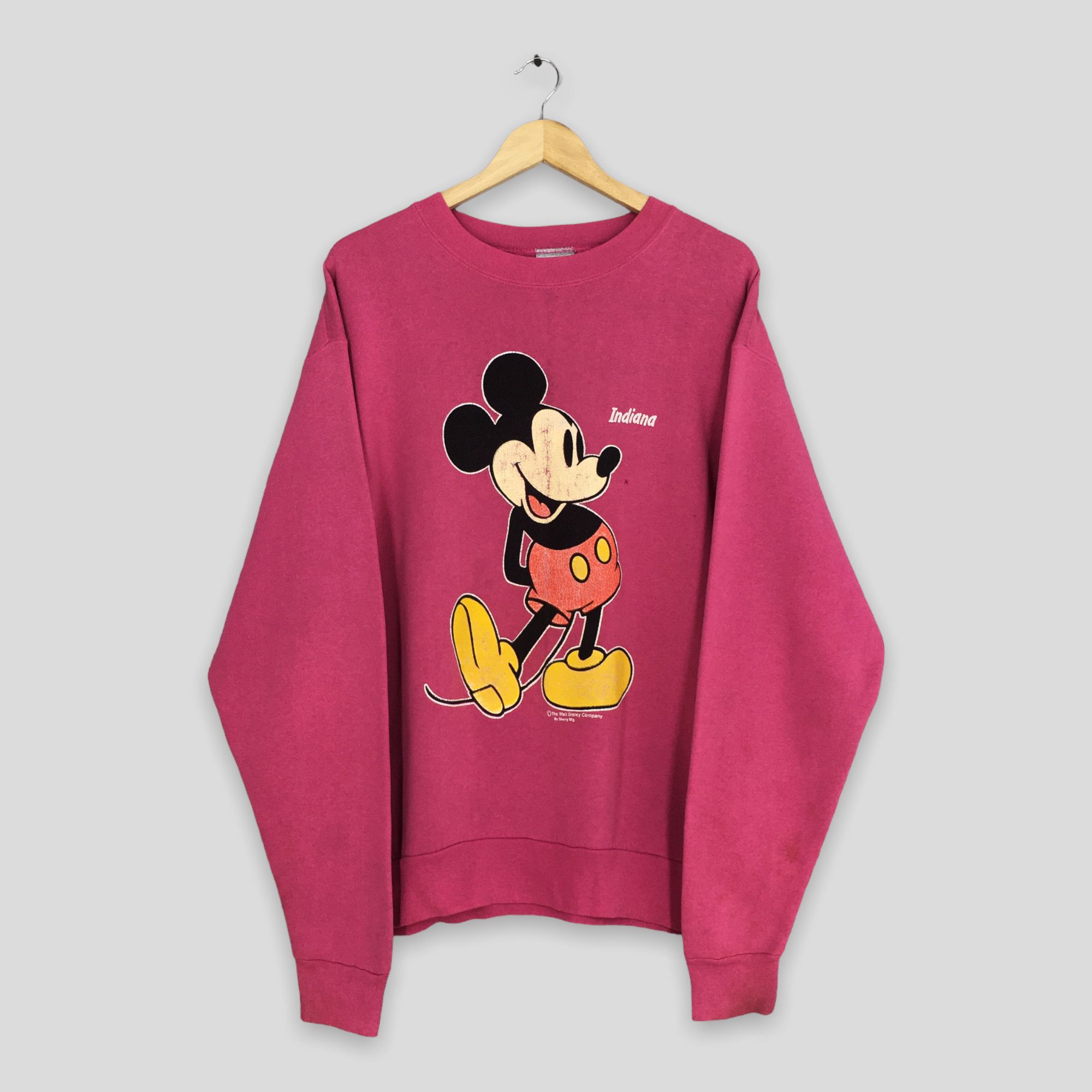 Disney × Vintage Vintage 90s Mickey Mouse Indiana Sweatshirts Large Size US L / EU 52-54 / 3 - 1 Thumbnail