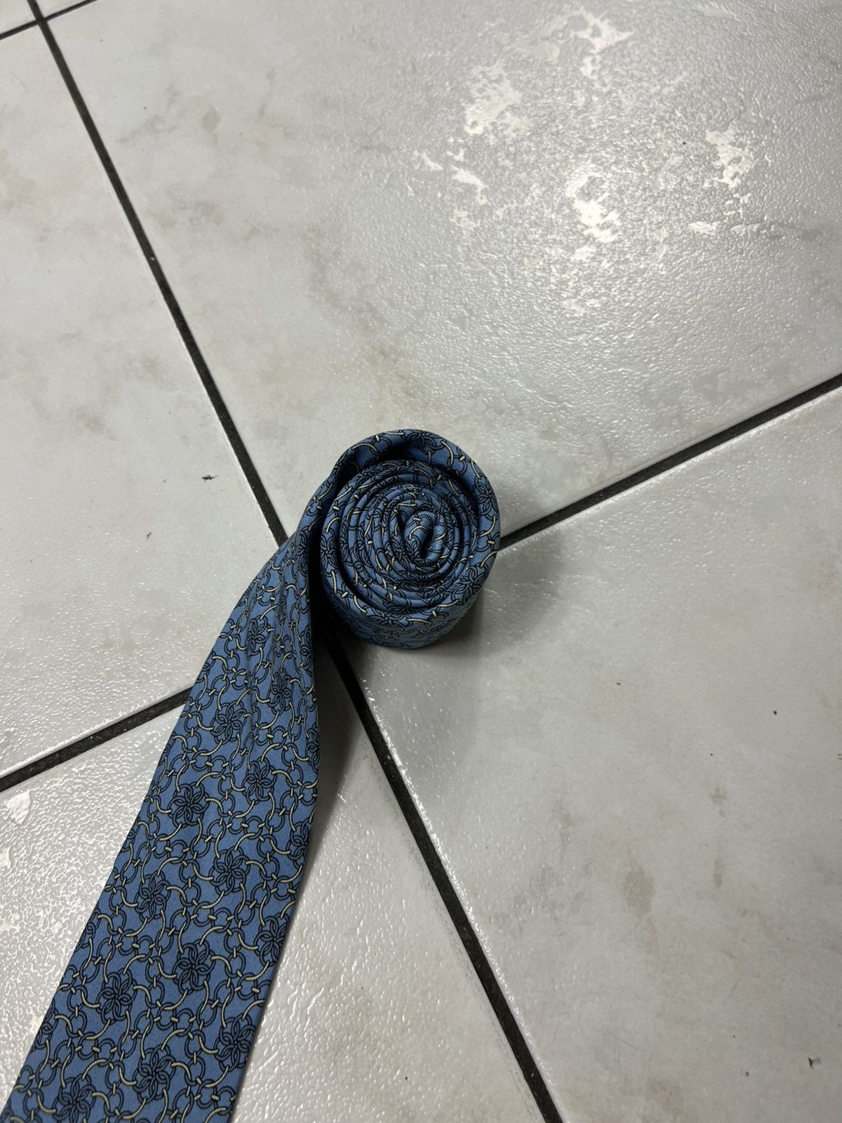 Hermes Vintage Hermes Paris silk tie luxury 7442HA patterned circle Size ONE SIZE - 5 Thumbnail