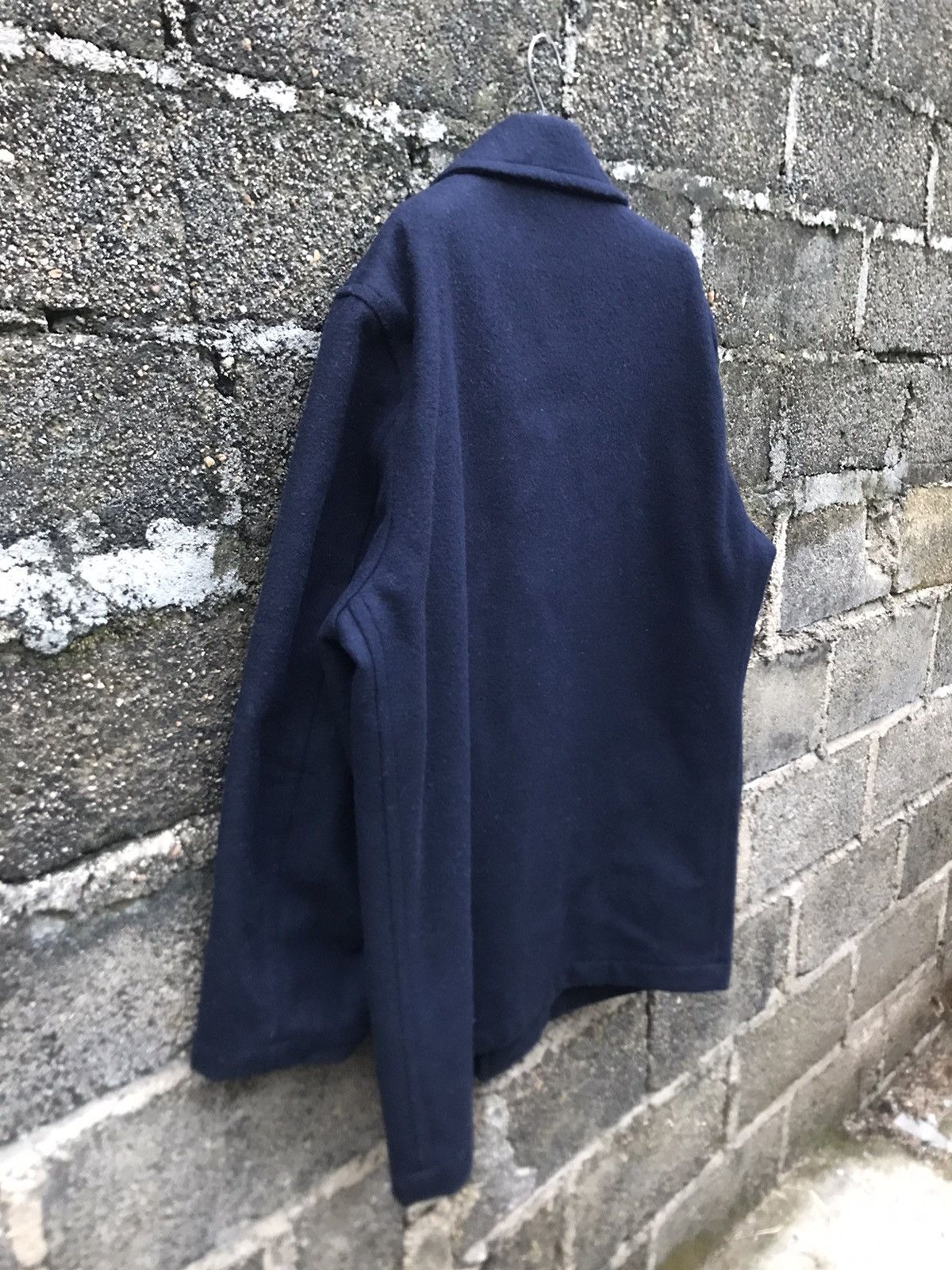 Japanese Brand × Vintage ⚡️Vintage Sea Scape Wool Double Breast Peacoat Size US L / EU 52-54 / 3 - 13 Thumbnail