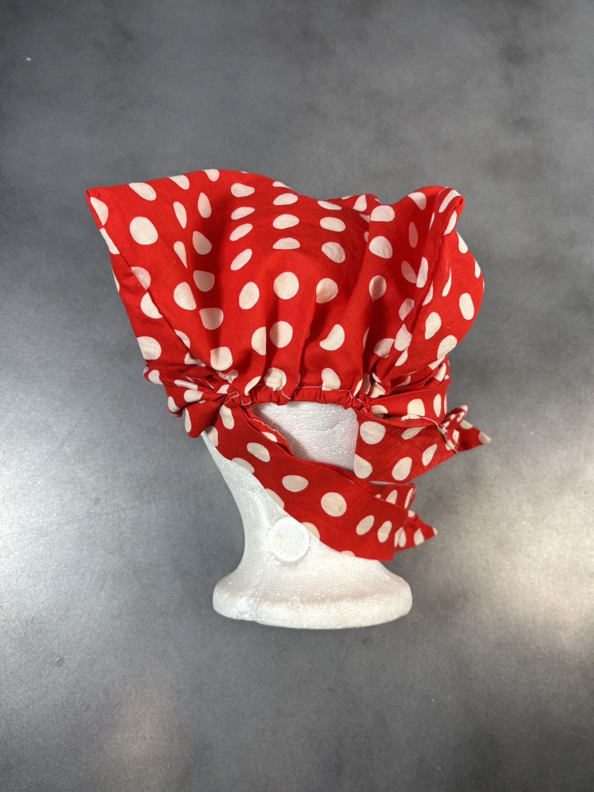 Vintage 1970s Vintage Bandana Pre-tied Headwrap Polka Dot Rosie Rive Size ONE SIZE - 6 Thumbnail