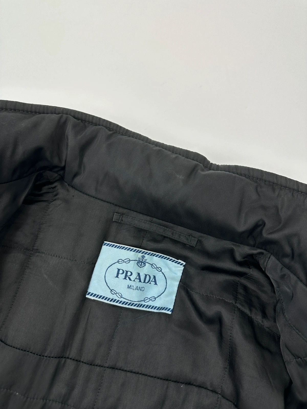 Prada Prada Milano FW09 Black Leather & Nylon Padded Bomber Jacket Size US M / EU 48-50 / 2 - 9 Thumbnail