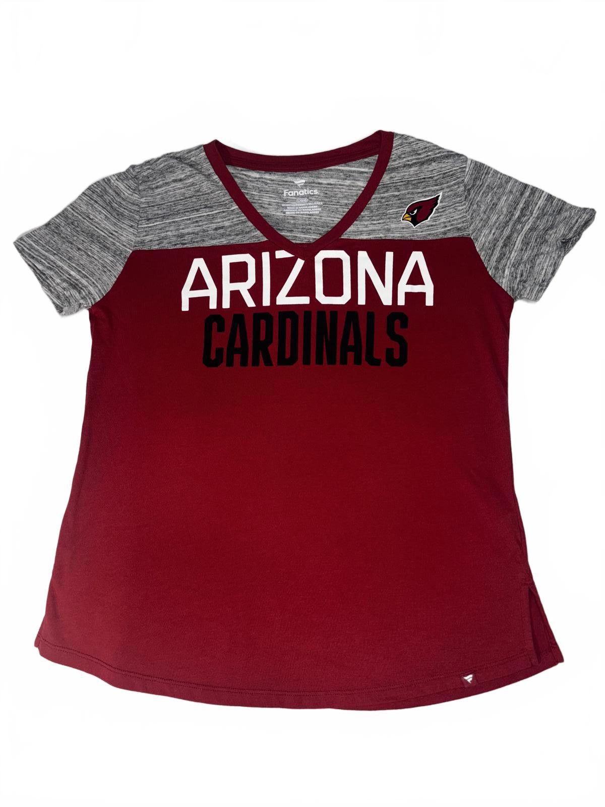 Designer Arizona Cardinals Fanatics Women's V-Neck Tee Shirt Size L / US 10 / IT 46 - 1 Thumbnail