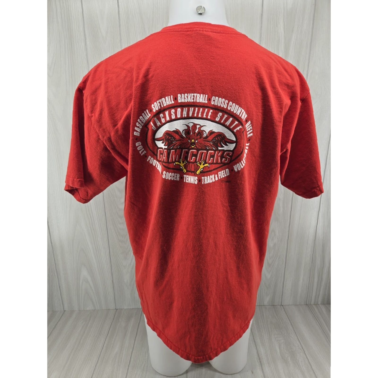 Gildan VINTAGE Jacksonville State JSU Gamecocks T-Shirt Red XL Mens Day Size US XL / EU 56 / 4 - 2 Thumbnail