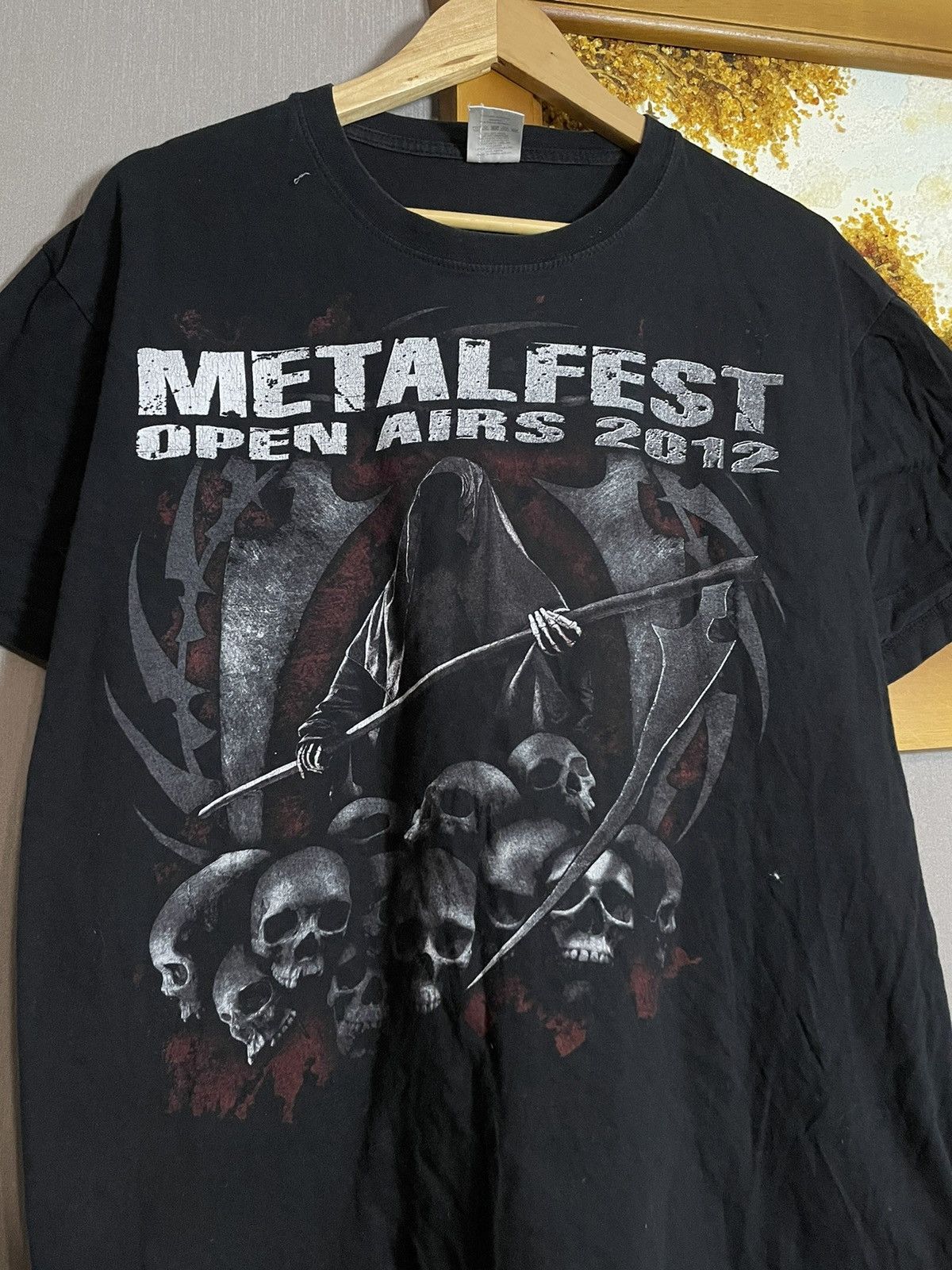 Band Tees × Vintage Vintage 2012 Metalfest Open Air Skull Tribal T-shirt Size US XL / EU 56 / 4 - 2 Thumbnail