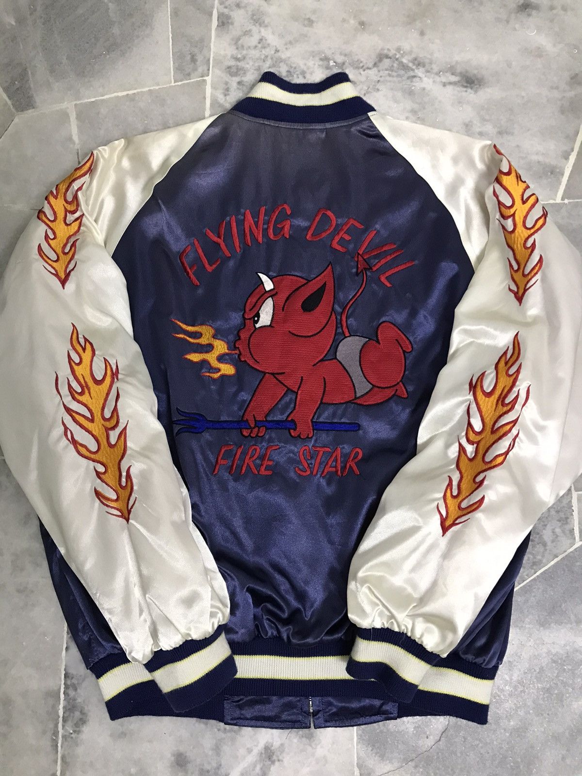 Tedman Vintage Sukajan Souvenir Bomber Jacket Flying Devil Tedman Size US L / EU 52-54 / 3 - 10 Thumbnail