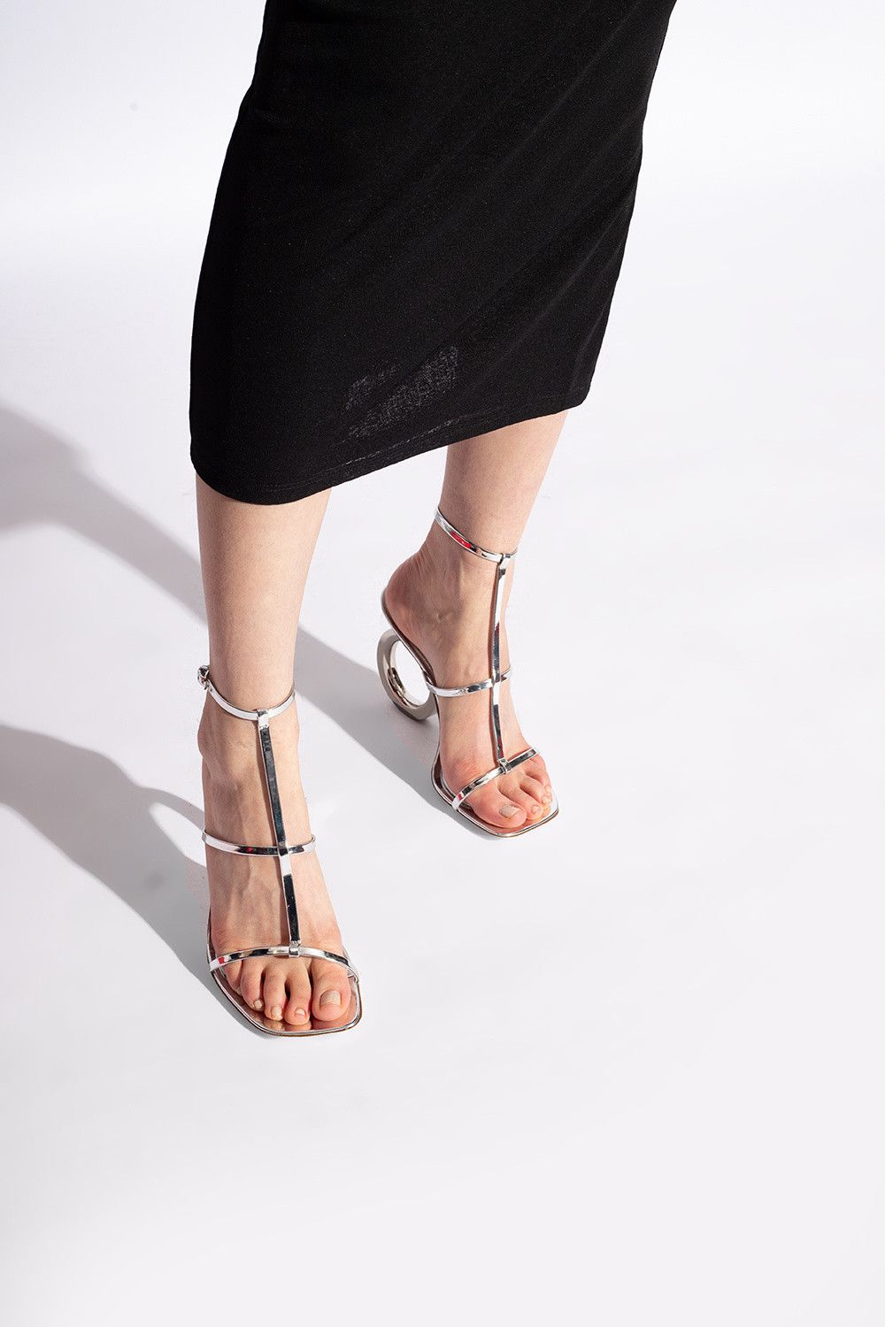 Salvatore Ferragamo o1s1rm0924 Elina Sandals in Silver Size US 5.5 / IT 35.5 - 2 Thumbnail