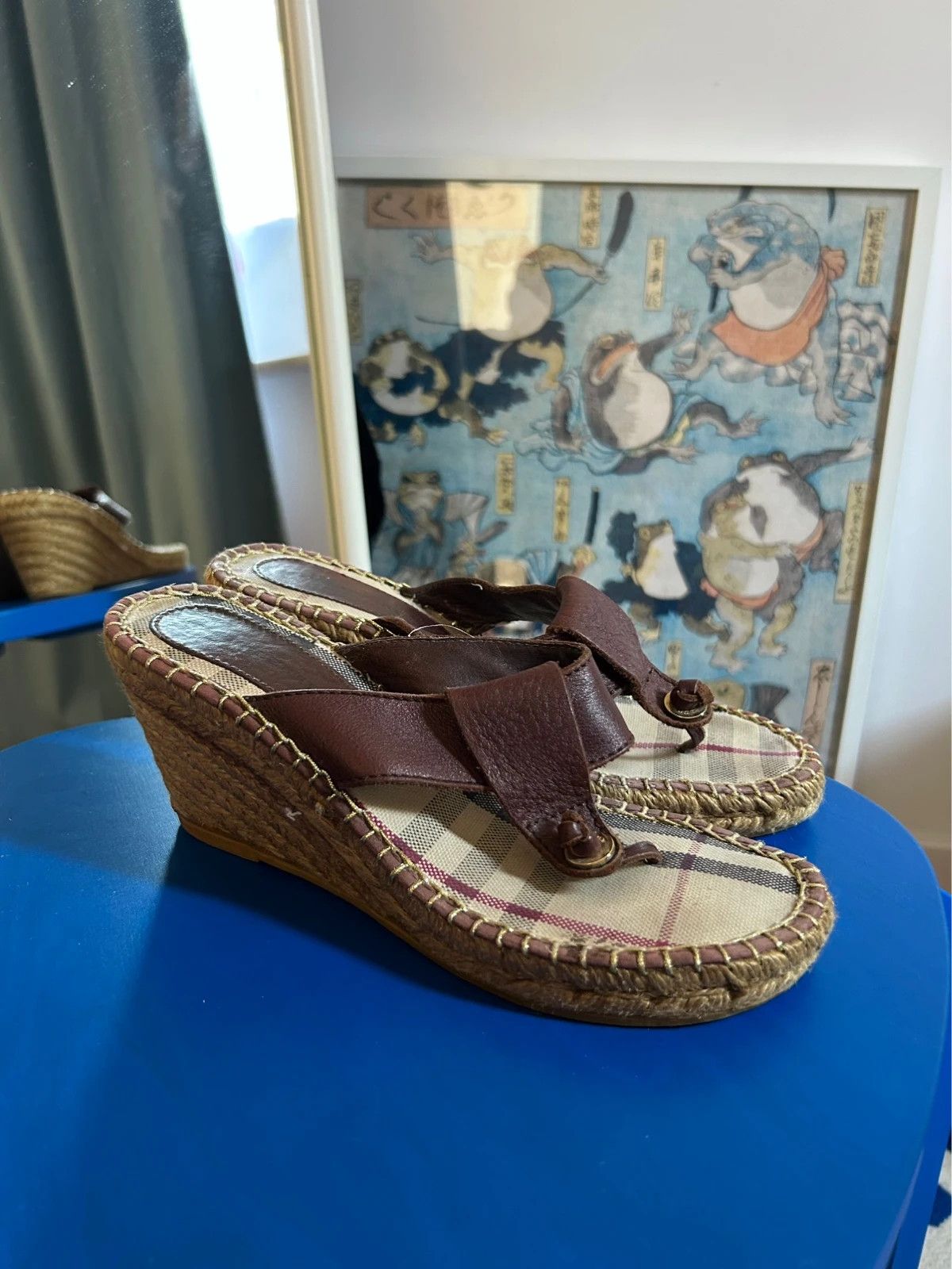 Burberry Burberry Wedge Sandals Size US 7 / IT 37 - 2 Thumbnail