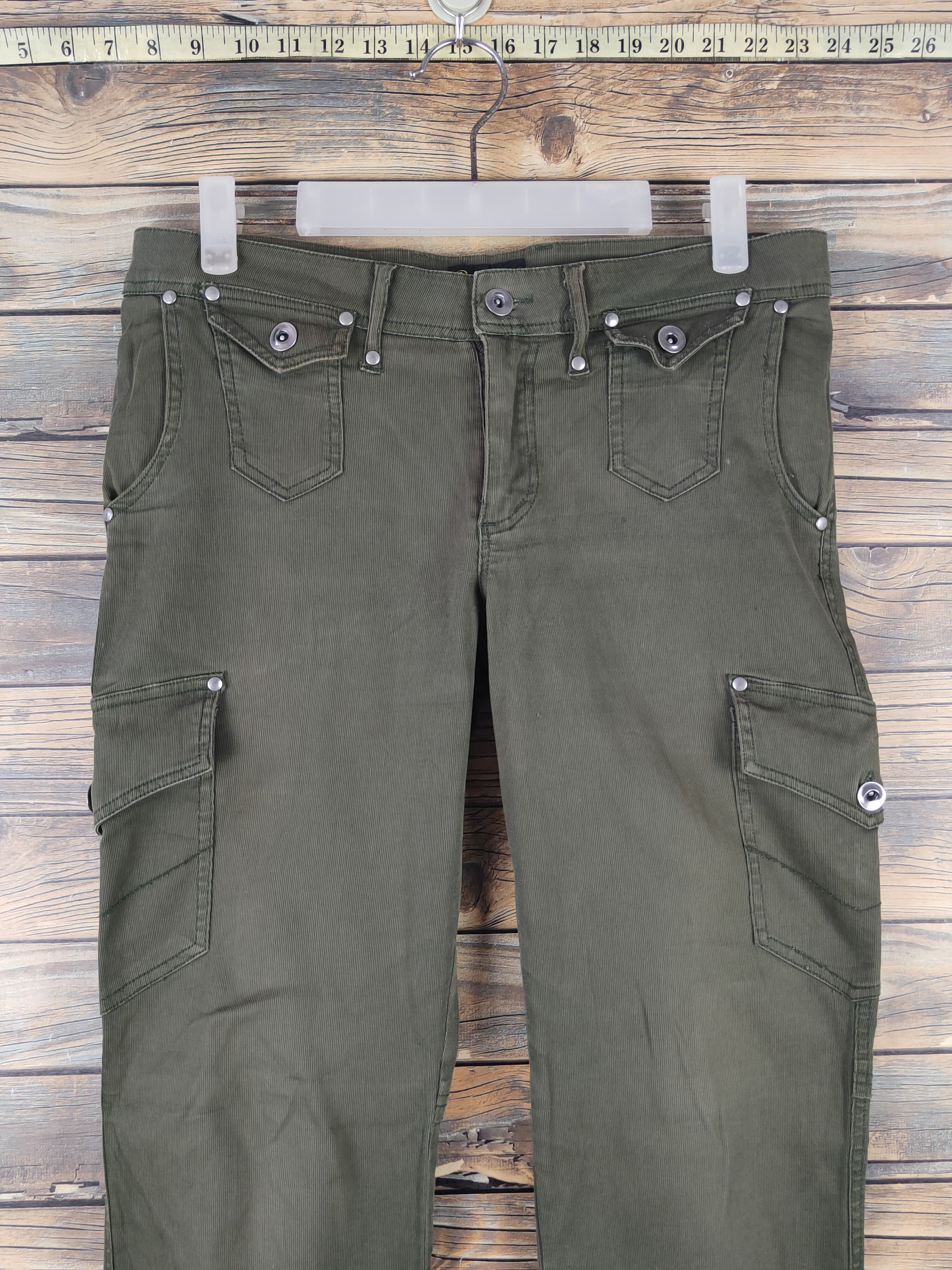 Japanese Brand DL Dear Bros Olive Multipocket Tactical Cargo Pants #1504 Size 30" / US 8 / IT 44 - 2 Thumbnail