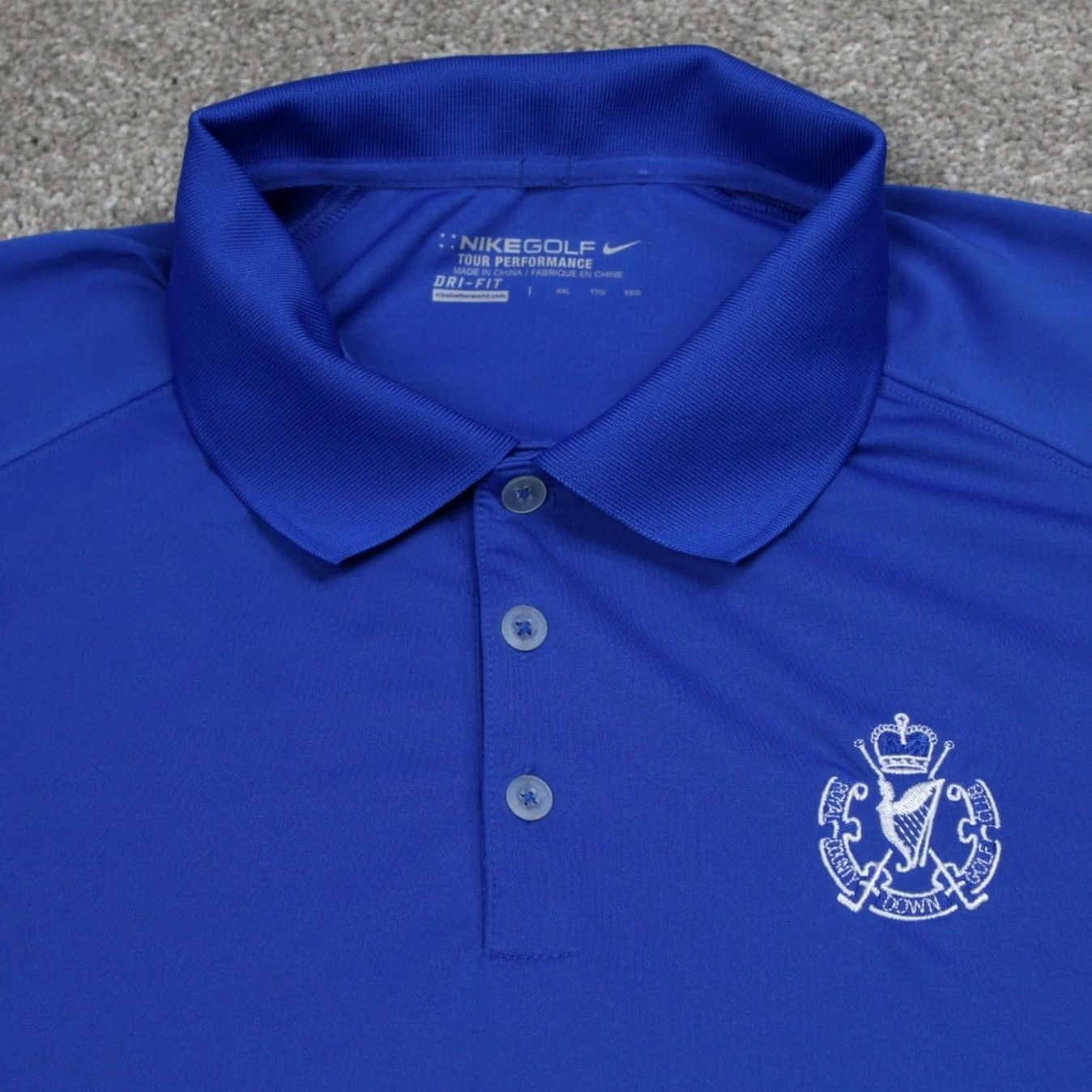 Nike Nike Golf Tour Performance Polo Shirt Mens 2XL Blue Dri-Fit S/S Pullover Polo Size US XXL / EU 58 / 5 - 4 Thumbnail