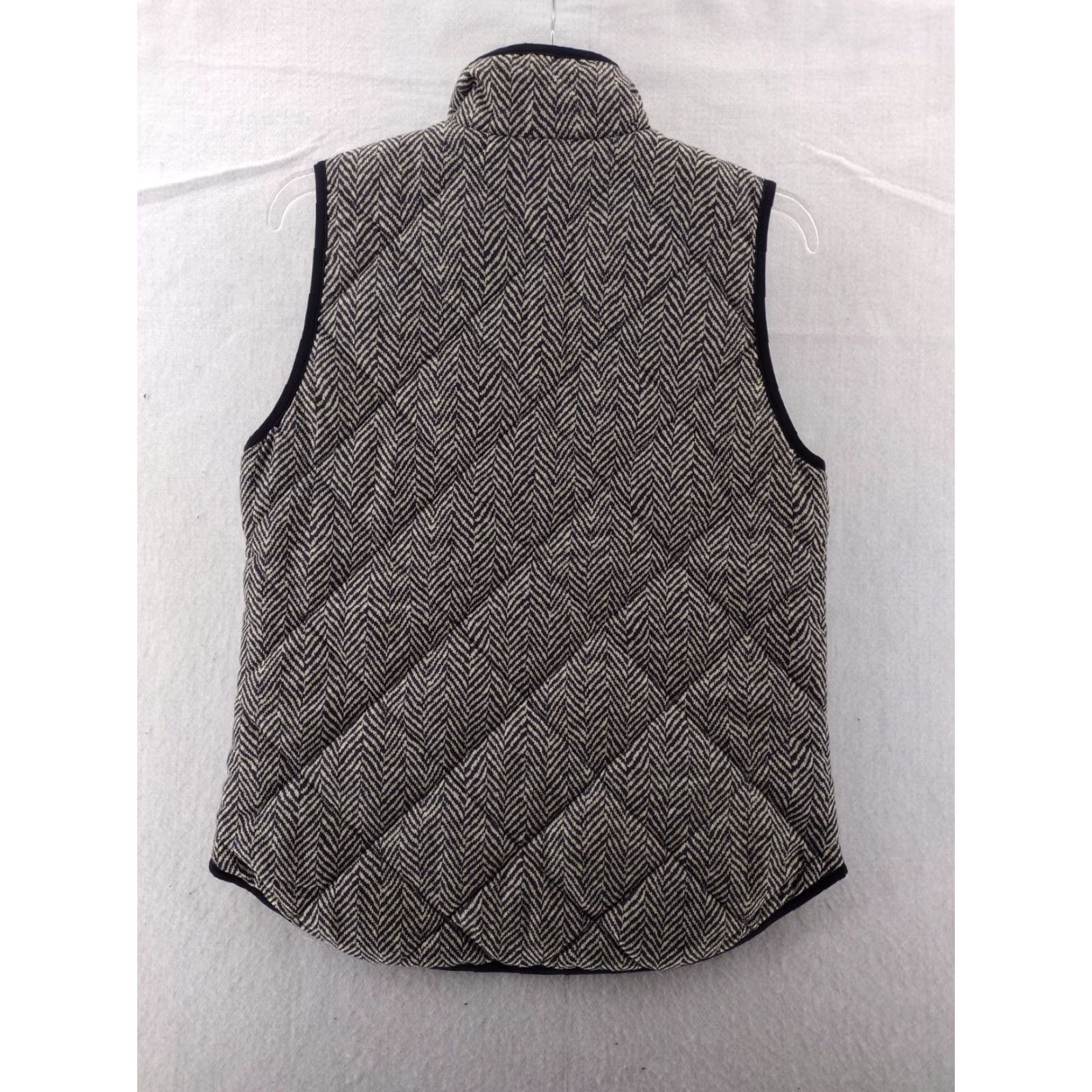 J.Crew J.CREW Vest Womens XS Herringbone Full Zip Puffer Vest Quilted Pockets Multicolor Winter Jacket Women XS Vest Size XS / US 0-2 / IT 36-38 - 6 Thumbnail