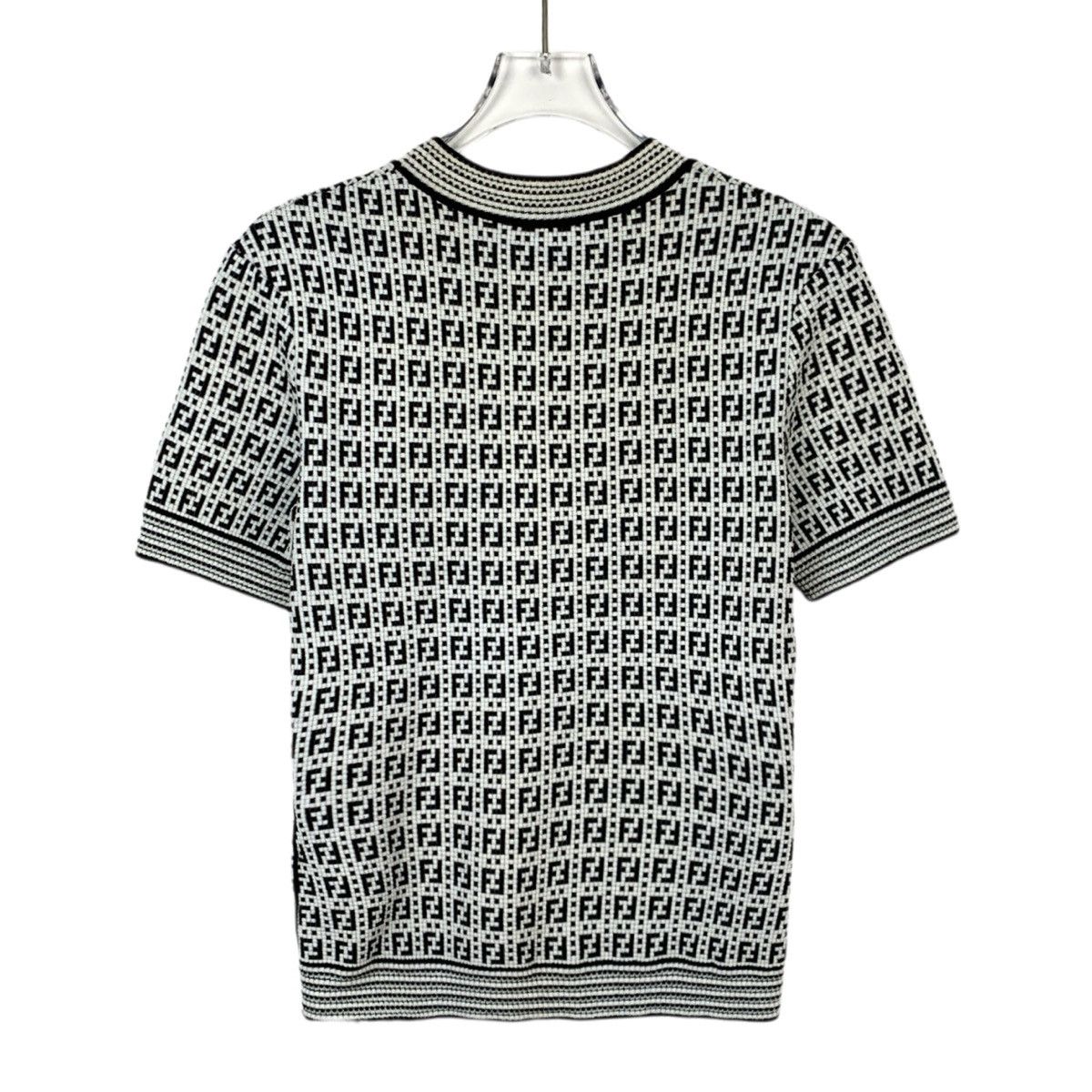 Fendi Fendi All Over Monogram Knit Short Sleeve Top K26WX Size M / US 6-8 / IT 42-44 - 2 Thumbnail