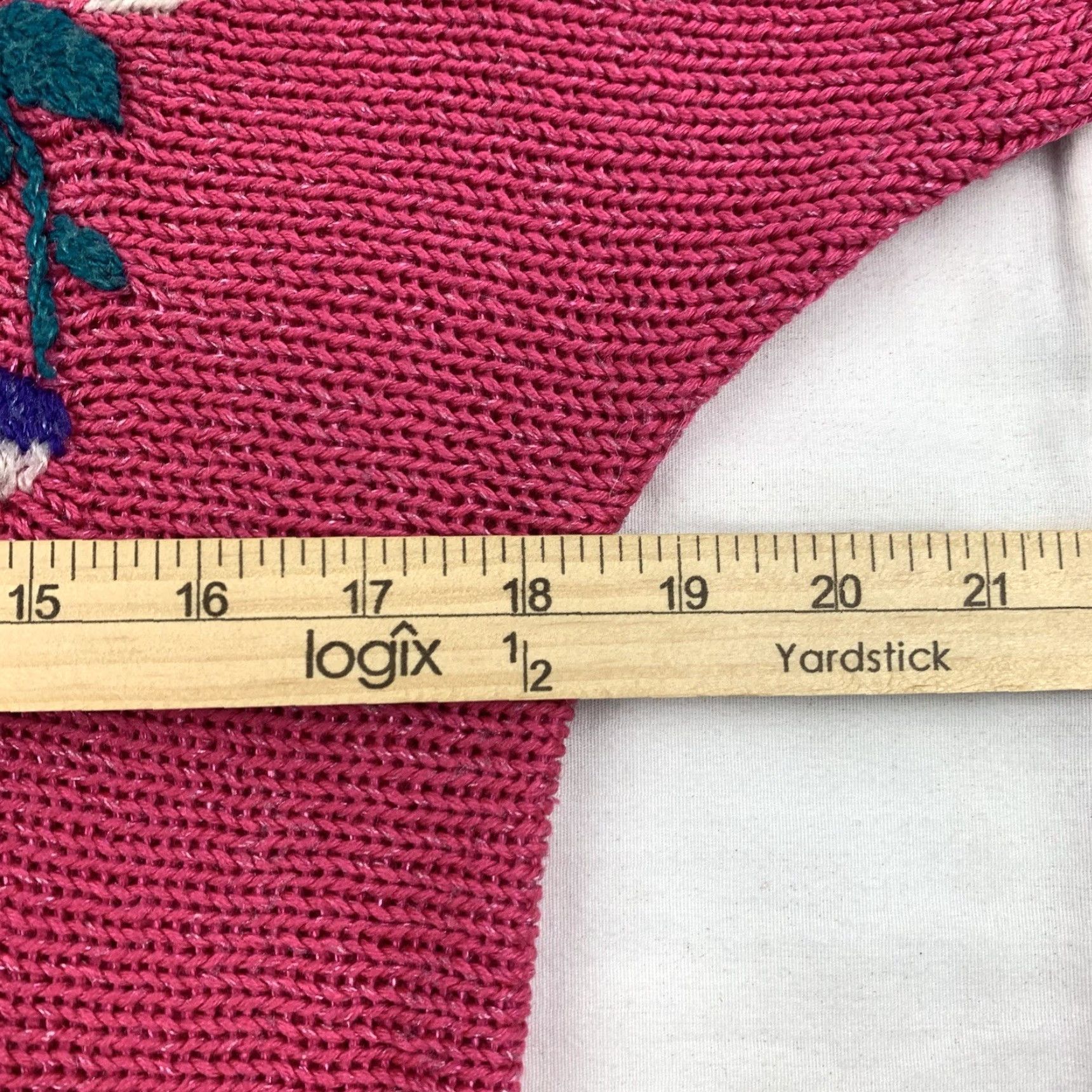 Vintage VINTAGE Jaclyn Smith Sweater Shirt Womens L Pink Floral Short Sleeve Pullover Knit 90s Womens L Size L / US 10 / IT 46 - 7 Thumbnail