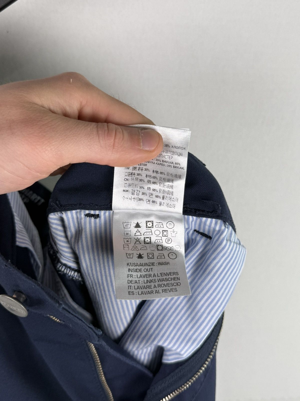 Carhartt × Carhartt Wip Carhartt WIP Presenter Shorts Navy Blue Street Classic Vibe Size US 33 - 8 Thumbnail