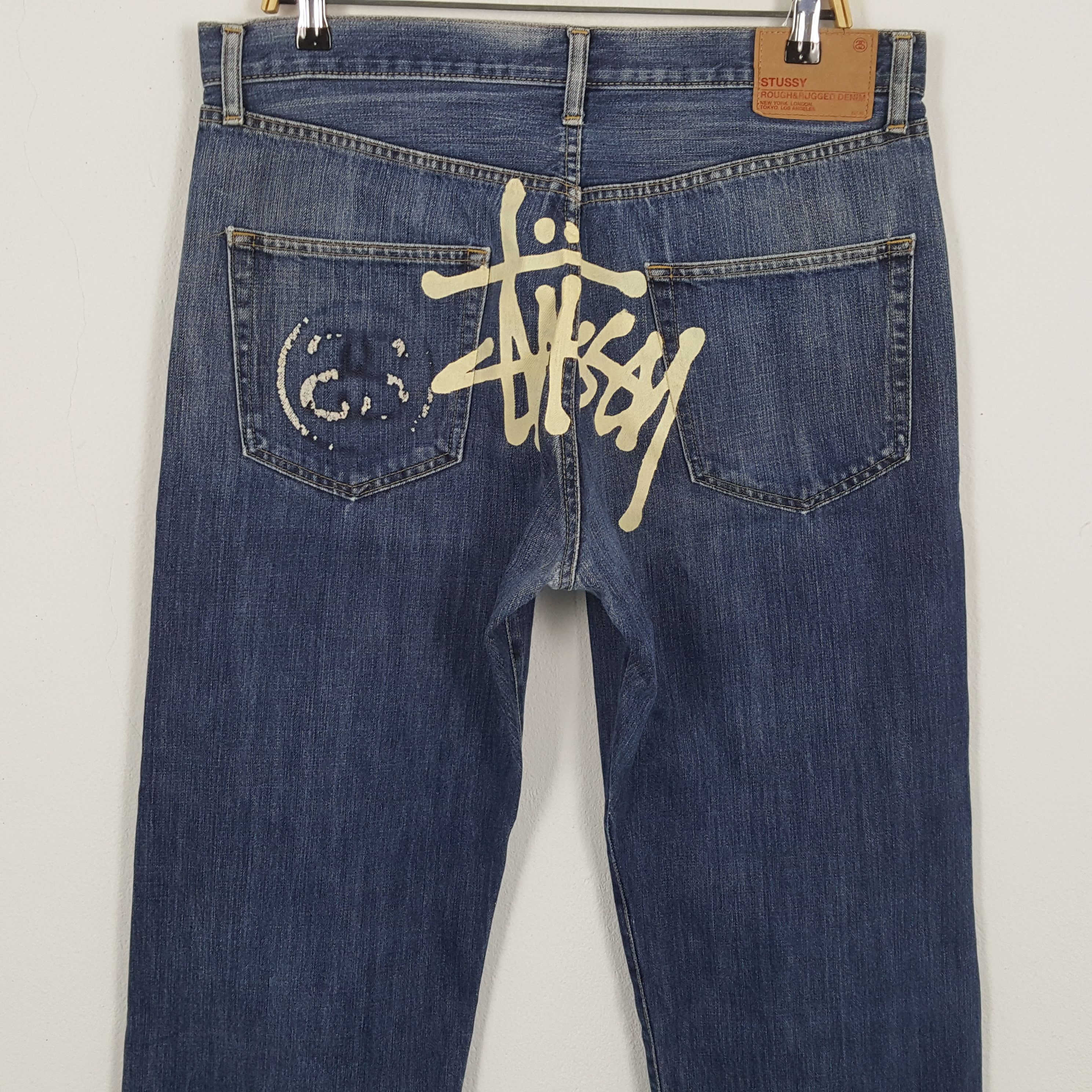 Stussy × Vintage Vintage STUSSY Streetwear Skateboard Logo Style Jeans Size US 34 / EU 50 - 2 Thumbnail