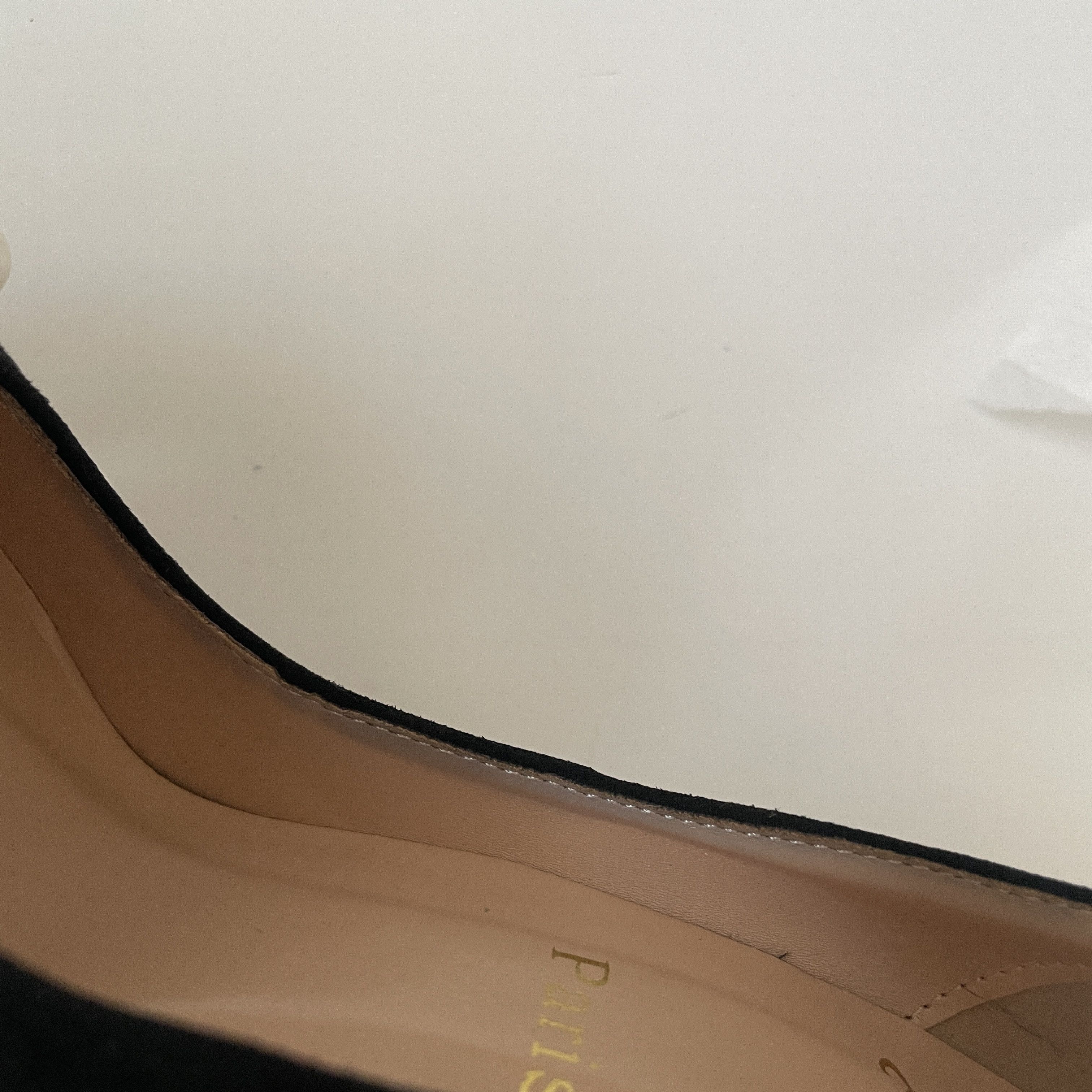 Christian Louboutin RARE 👠 Christian Louboutin Black Suede Embellished Pump Size US 5 / IT 35 - 18 Thumbnail
