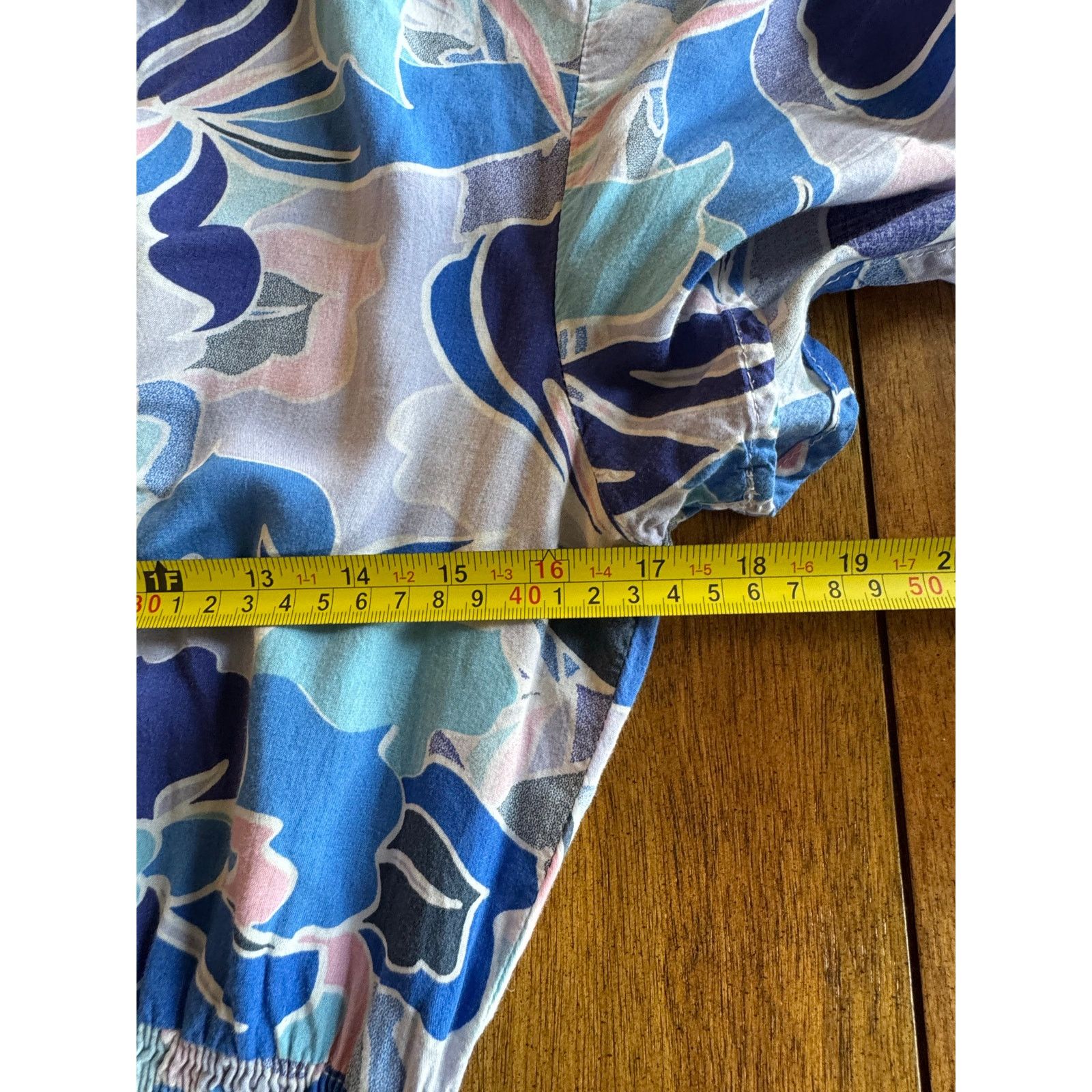 Other Abel The Label Blue Floral Maxi Dress Smocked Waist Boho M Size M / US 6-8 / IT 42-44 - 6 Thumbnail