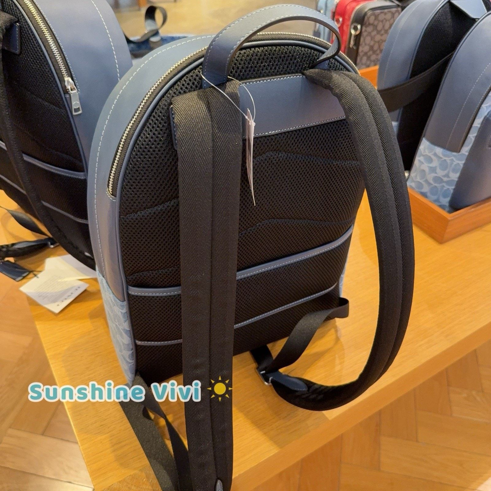 Coach NWT Coach Taylor Backpack Signature Denim CDF23 Silver/Denim Size ONE SIZE - 7 Thumbnail