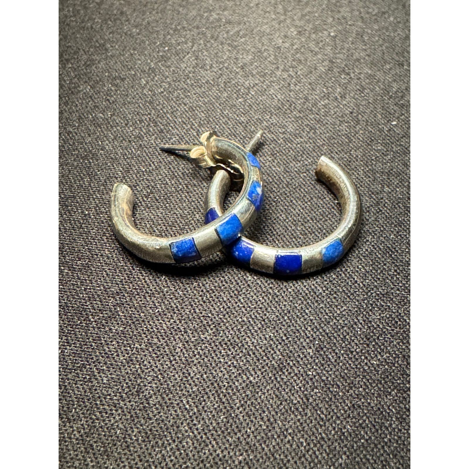 Other Vintage 925 Tested Silver Half Hoop Earrings Size ONE SIZE - 1 Thumbnail