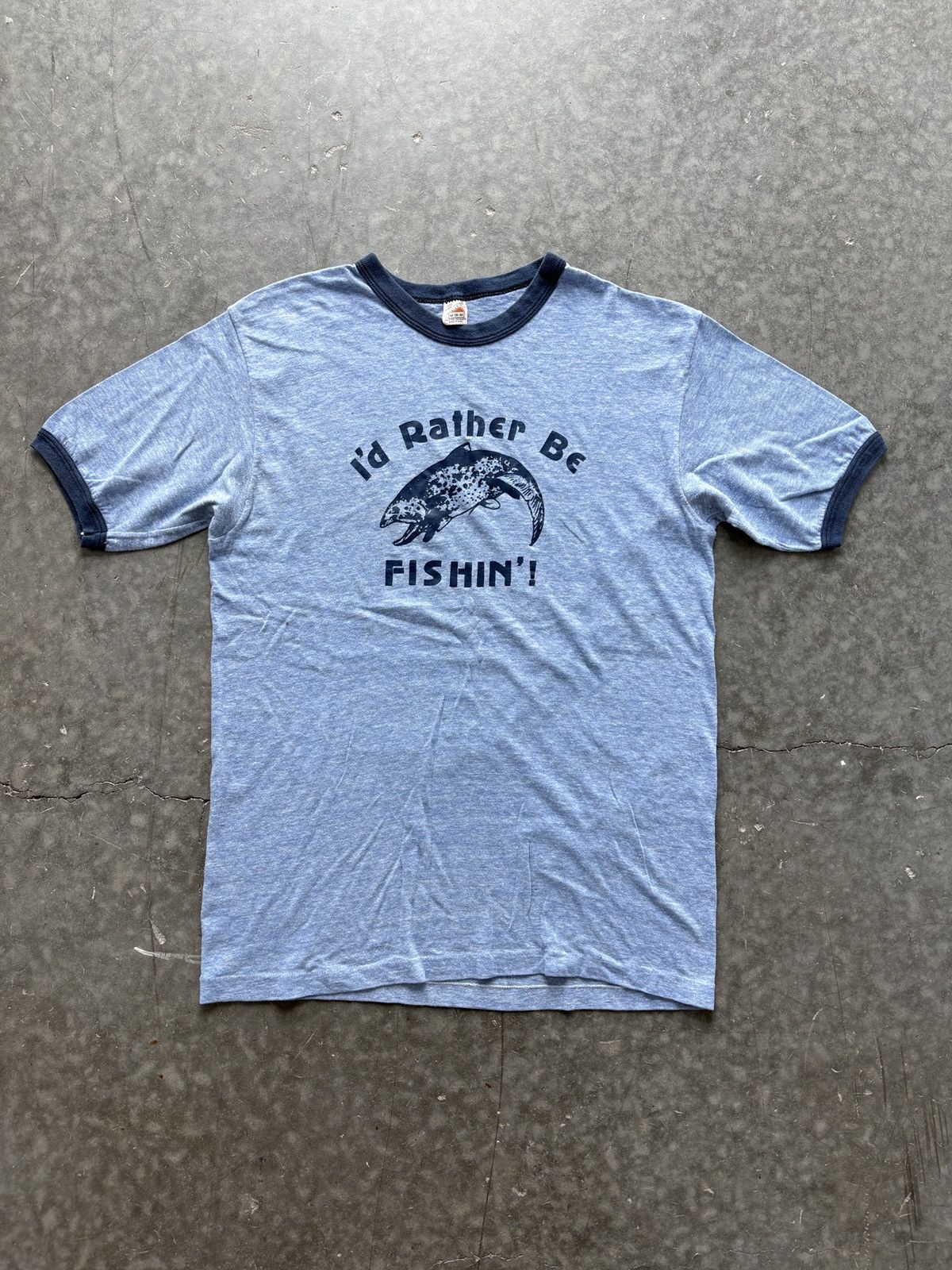 Vintage 80s Fishing Ringer Tee
