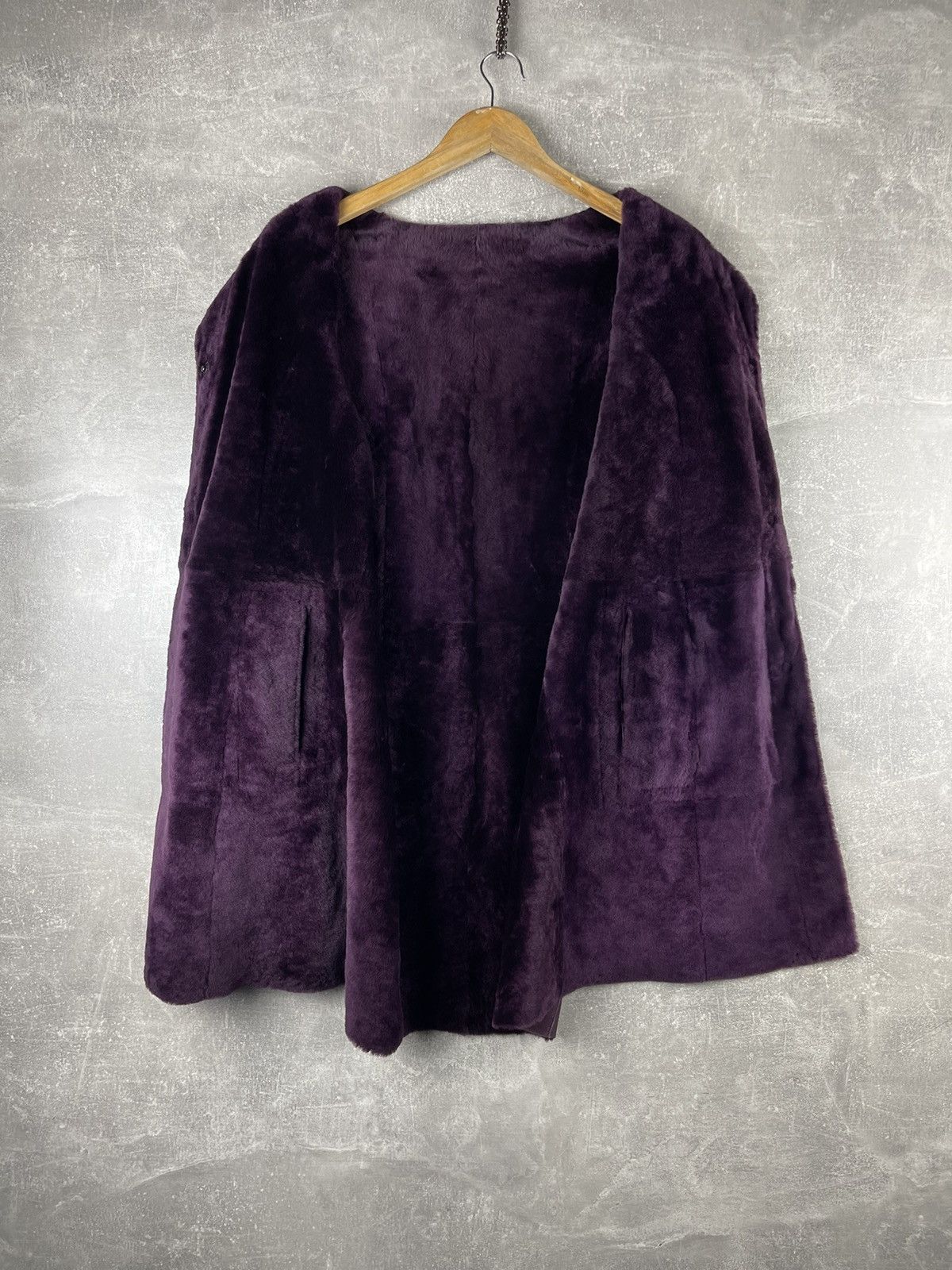 Drome DROMe Italian Shearling & Lambskin Leather Coat Aubergine Size M / US 6-8 / IT 42-44 - 10 Thumbnail