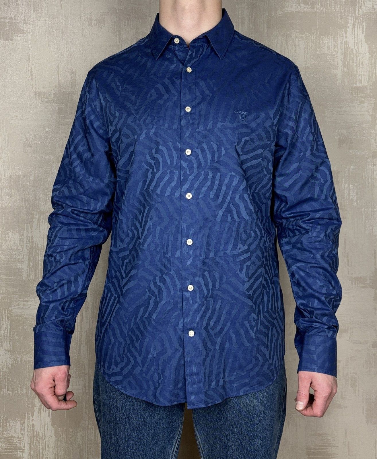 Gant Gant Camo Jacquard Long Sleeve Shirt Button Up Size US XXL / EU 58 / 5 - 3 Thumbnail