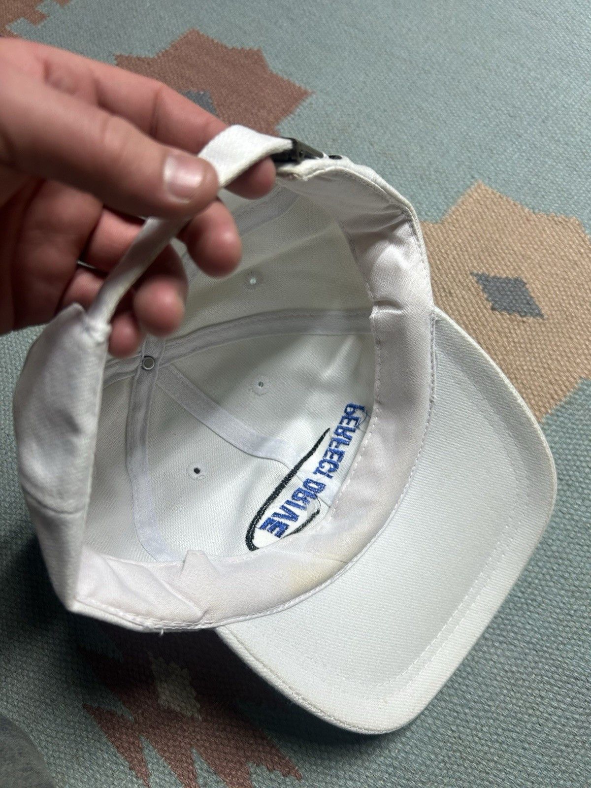 Vintage Vtg strapback hat budget trucking rental perfect drive white Size ONE SIZE - 7 Thumbnail