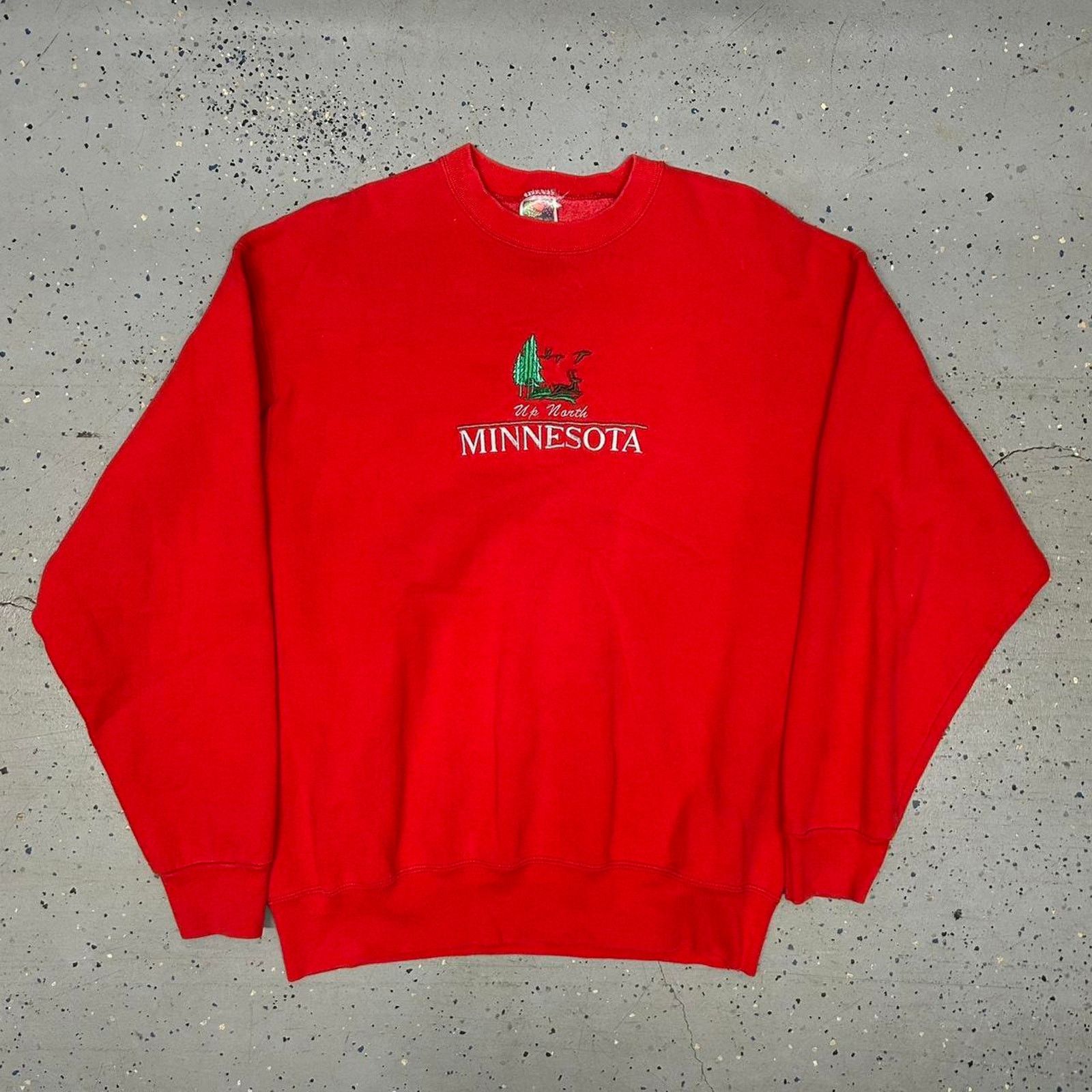 Fruit Of The Loom VTG Minnesota red crewneck sweatshirt Size XL / US 12-14 / IT 48-50 - 1 Thumbnail
