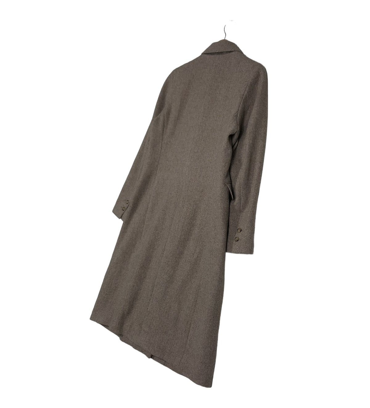 Japanese Brand 🔥RICH BROWN WOOL HERRINGBONE LONG JACKET ISSEY MIYAKE Size M / US 6-8 / IT 42-44 - 11 Thumbnail