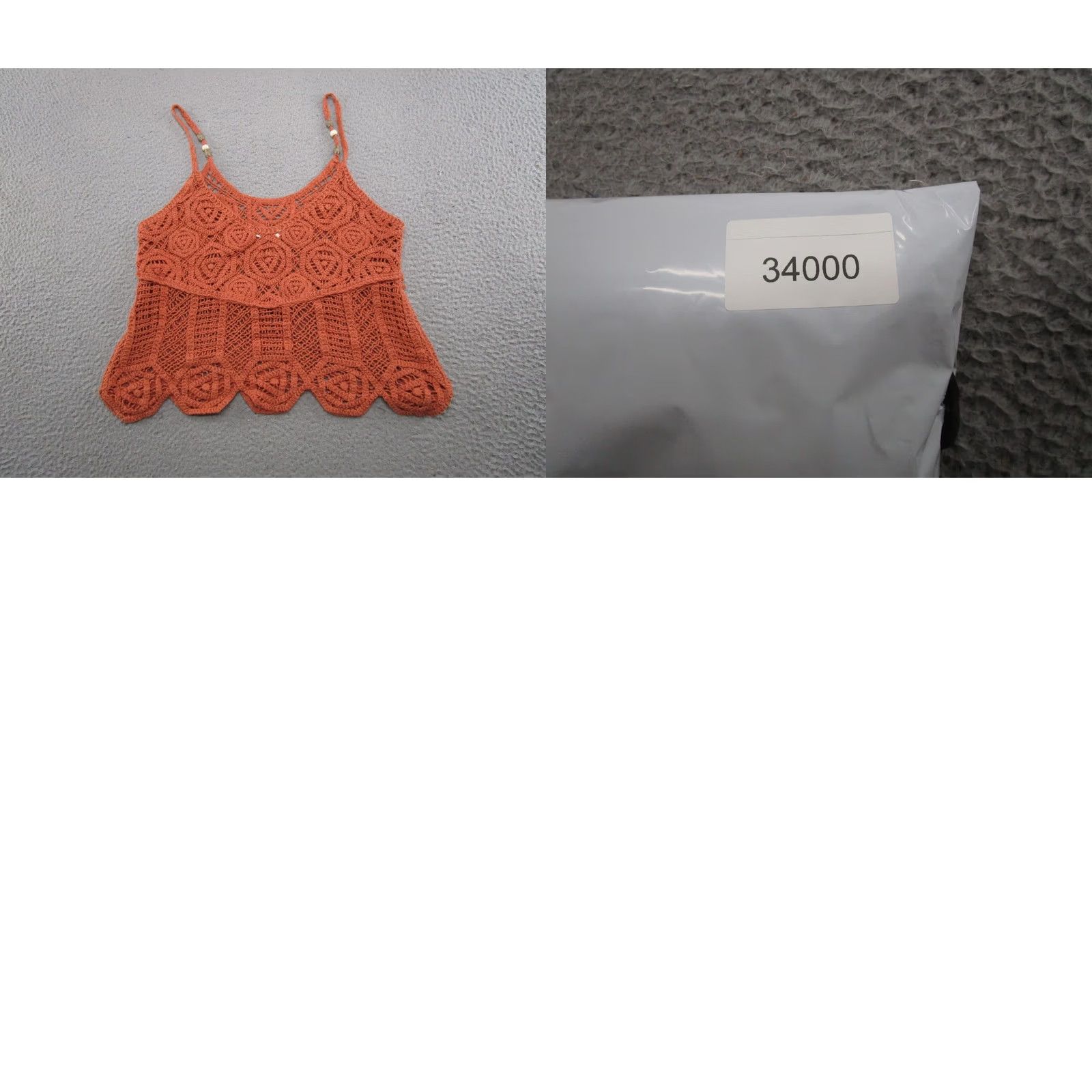 Miss Me MISS ME Tank Top Shirts Womens Orange Crochet Lace Sleeveless Crop Size M Boho Chic Size M / US 6-8 / IT 42-44 - 8 Thumbnail