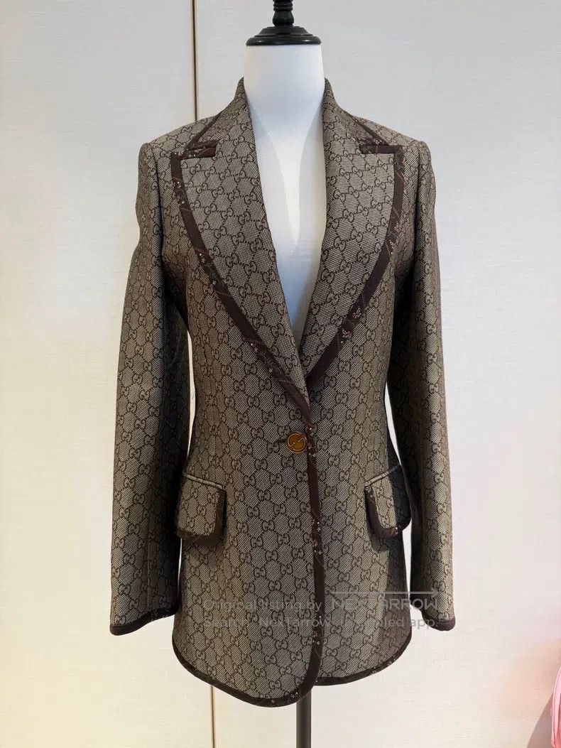Gucci Gucci Full-printed old-fashioned suit jacket Size XS / US 0-2 / IT 36-38 - 1 Thumbnail