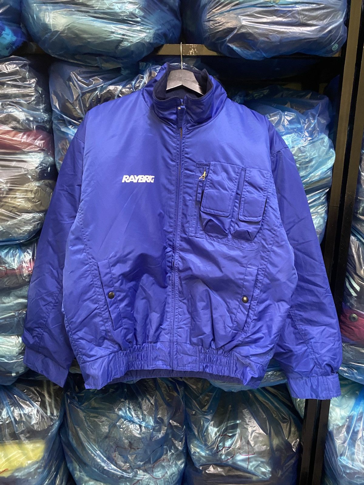 Vintage Raybrig Racing Blue Motorsports Nylon Jacket Size US L / EU 52-54 / 3 - 1 Thumbnail