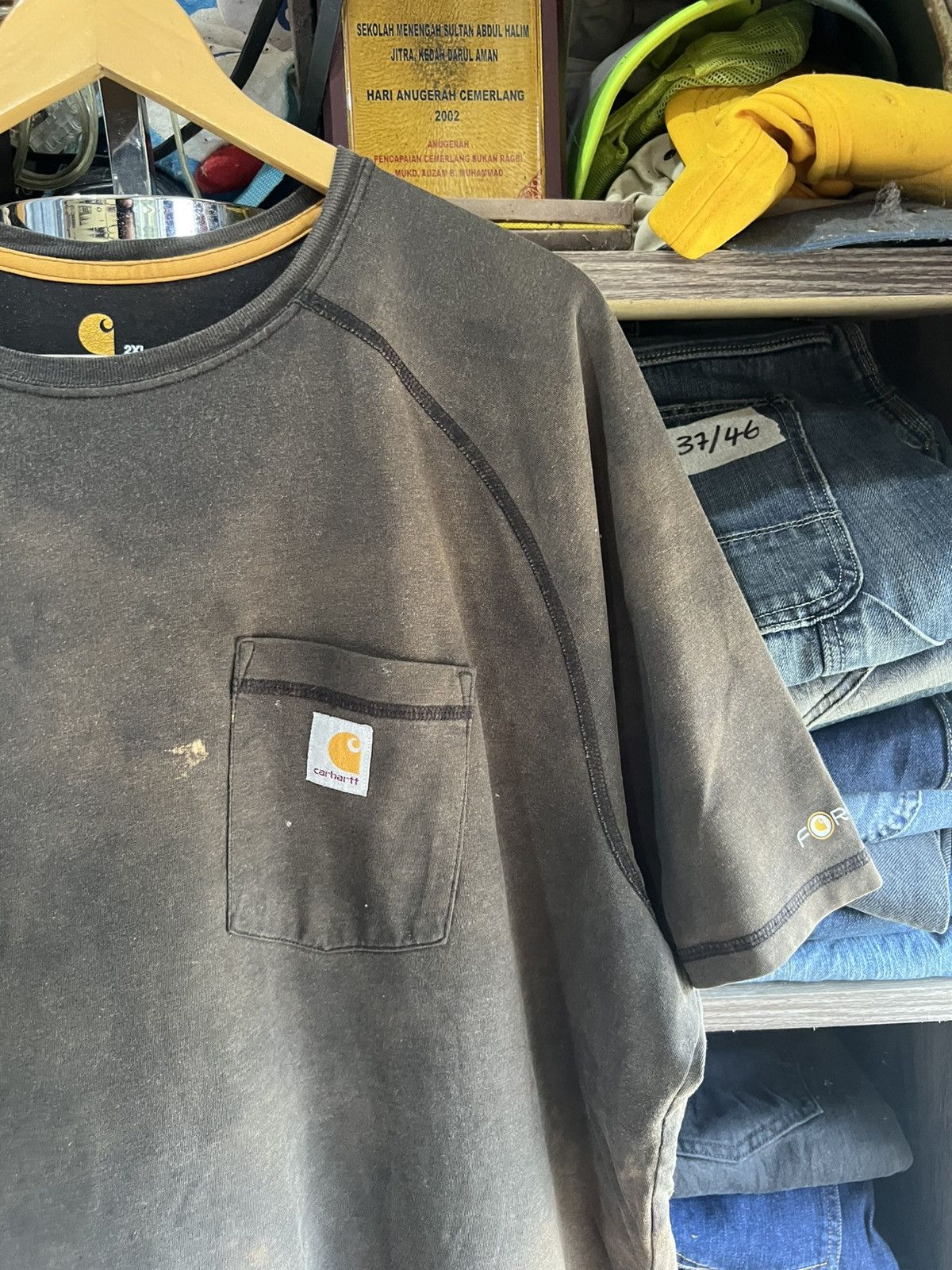 Carhartt 🔥Sun Faded Carhartt Force Pocket Tee Size US XXL / EU 58 / 5 - 5 Thumbnail