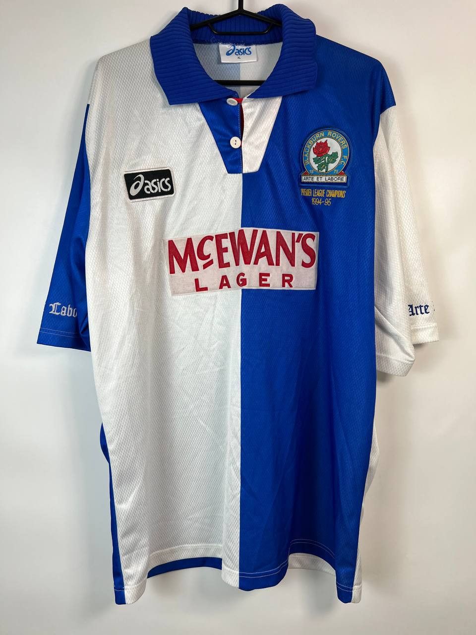 Asics BLACKBURN ROVERS 1994/1995 HOME FOOTBALL SHIRT ASICS Sz XL Size US XL / EU 56 / 4 - 1 Thumbnail