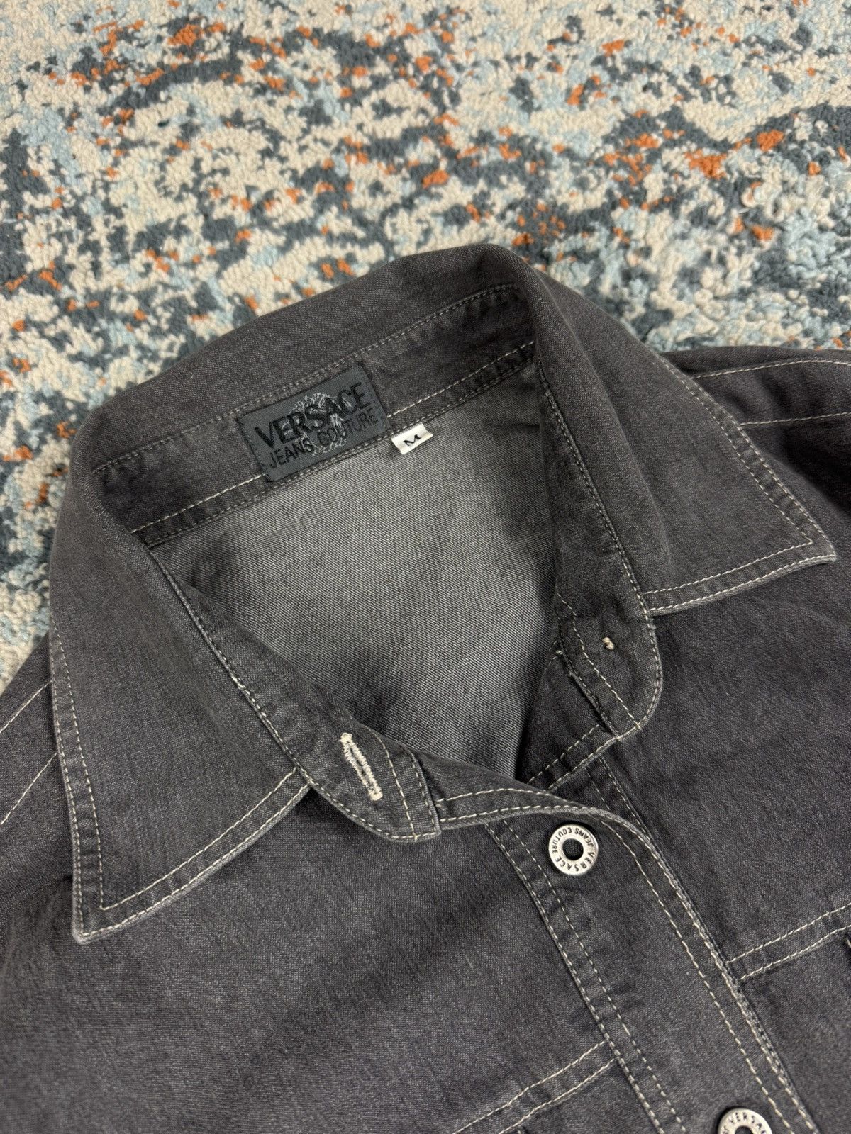 Versace Jeans Couture Vintage 90s Versace Jeans Couture denim cowboy shirt western Size M / US 6-8 / IT 42-44 - 10 Thumbnail