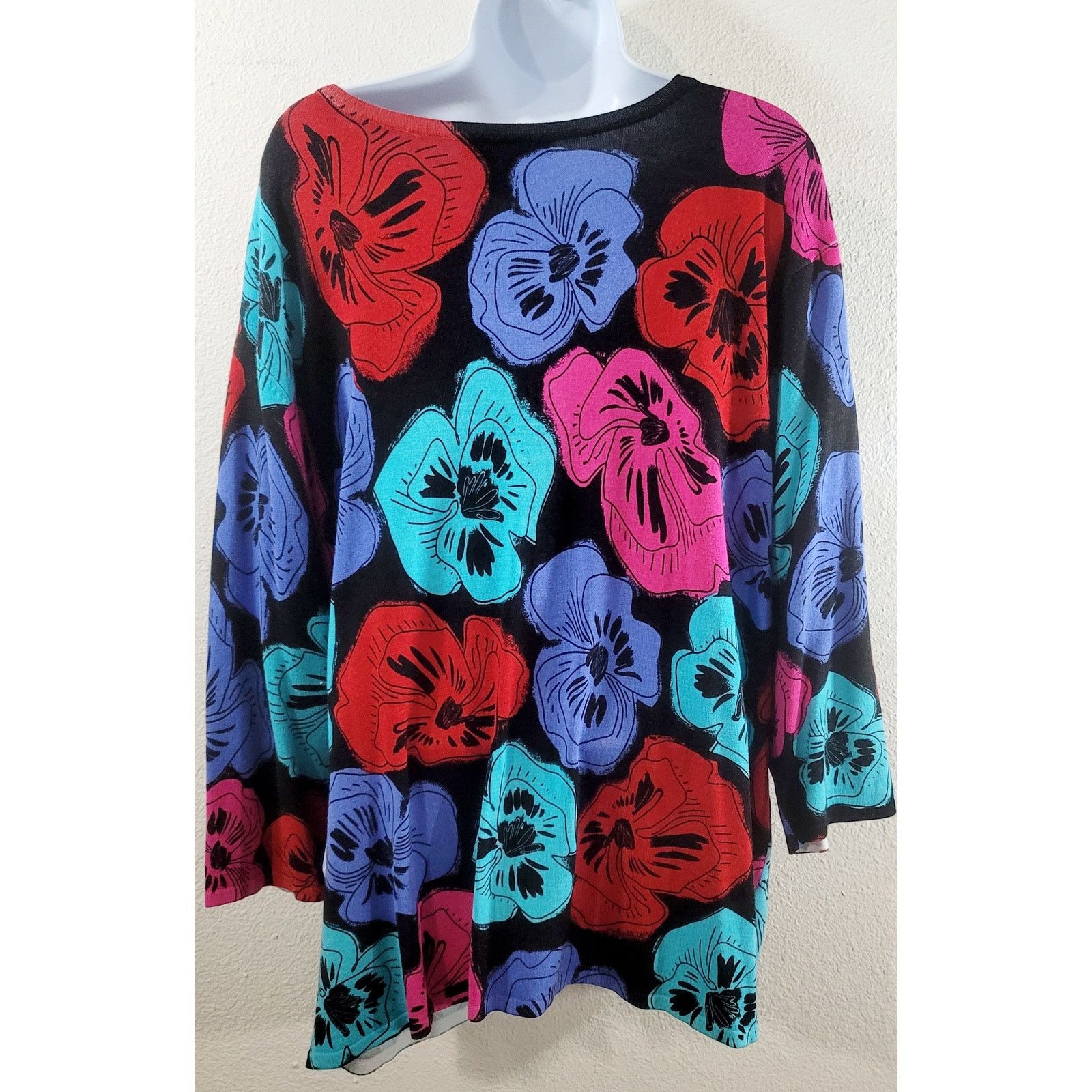 Other Forgotten Woman Multicolor Floral Cardigan Sweater 2X Plus Size XXL / US 16-18 / IT 52-54 - 3 Thumbnail