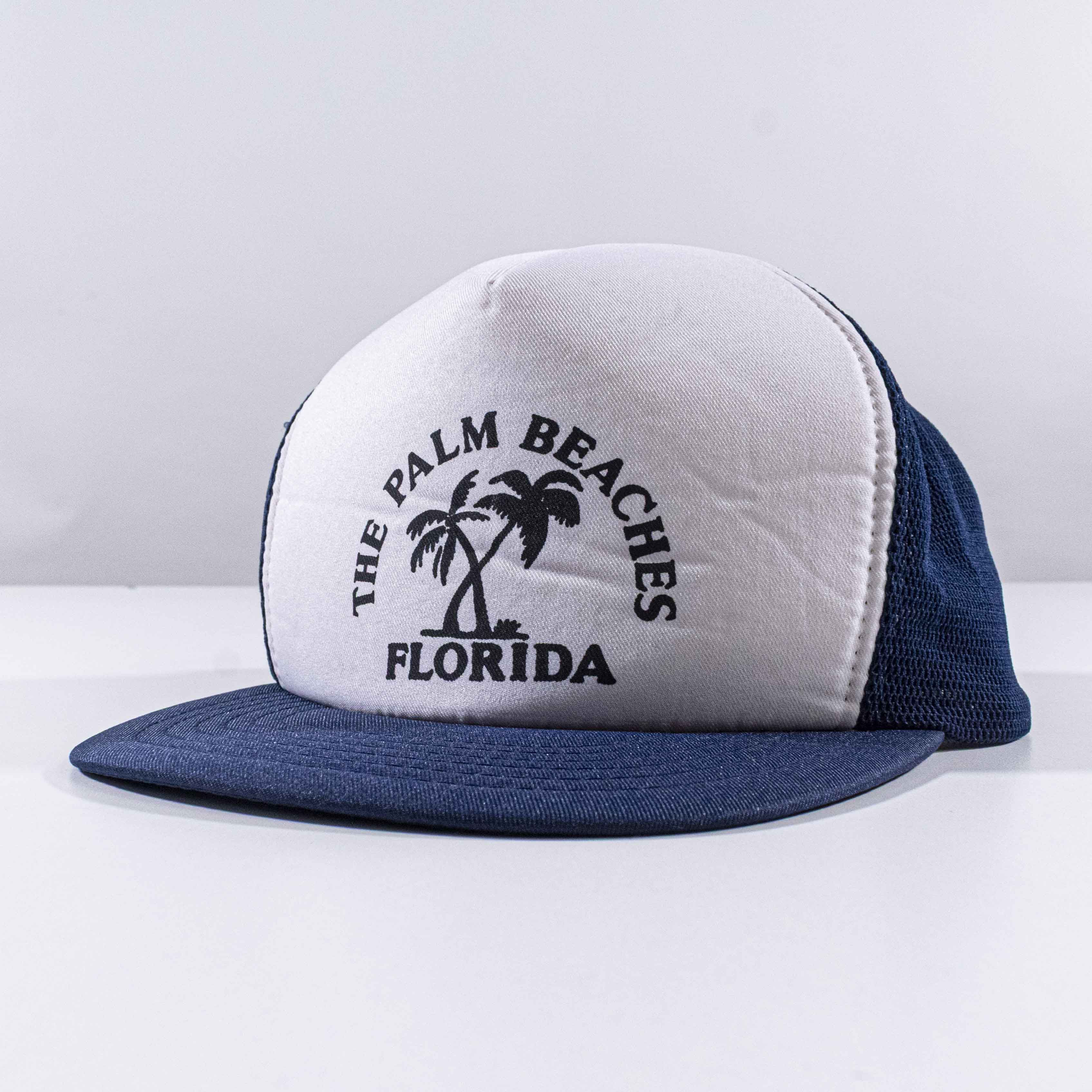 Vintage VTG The Palm Beaches Florida Mesh Trucker Hat 80s Snapback Size ONE SIZE - 1 Thumbnail