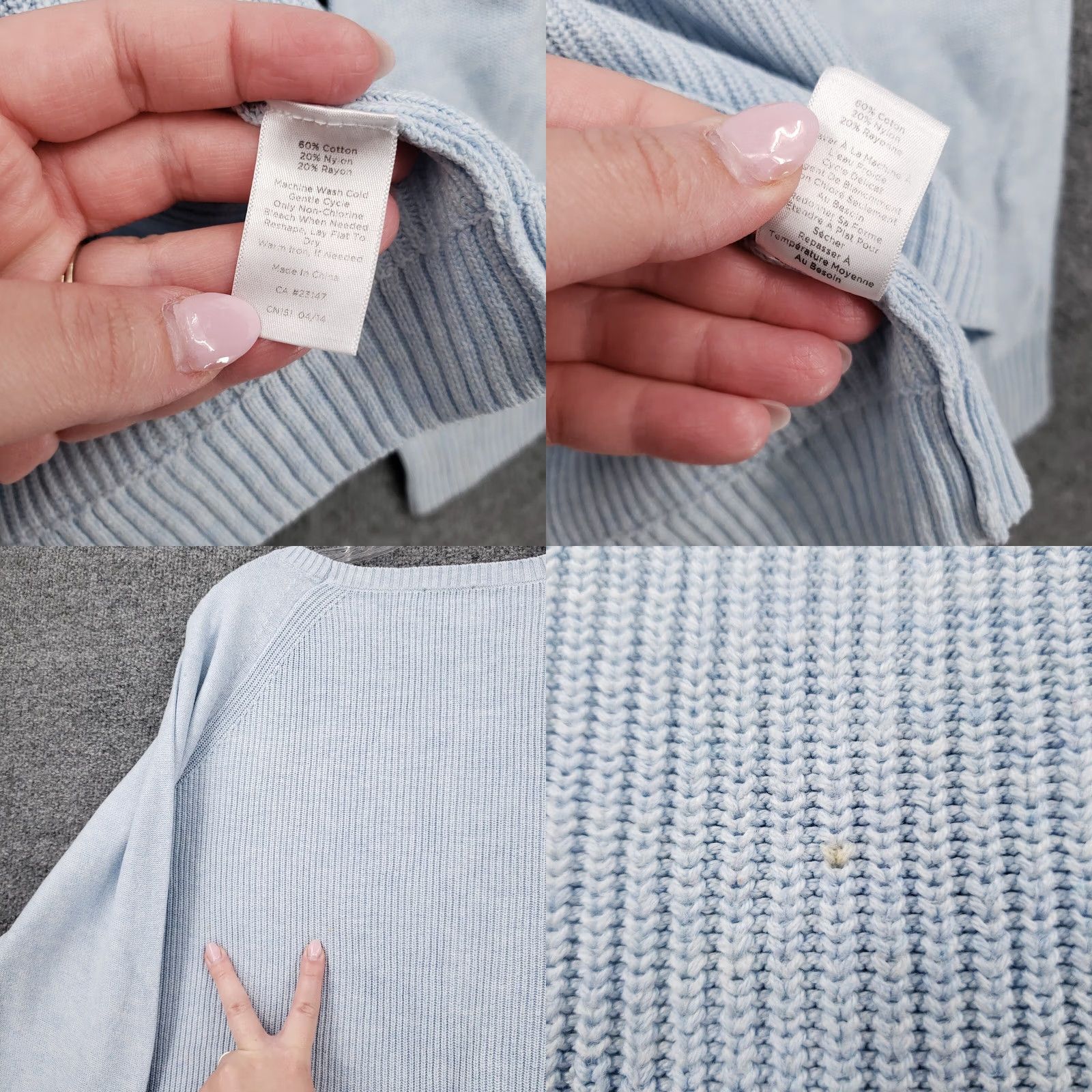 Talbots Talbots Sweater Womens L Large Blue Pullover Long Sleeve Round Neck Elbow Patch Size L / US 10 / IT 46 - 8 Thumbnail