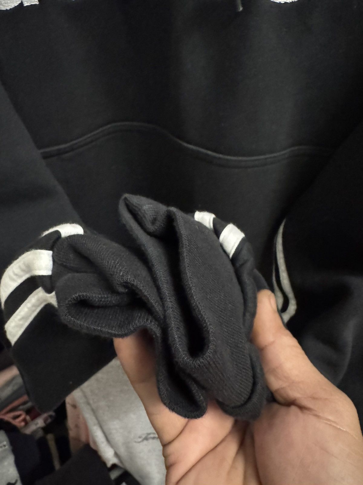 Adidas ADIDAS black and white PULLOVER HOODIE Size US XL / EU 56 / 4 - 3 Thumbnail