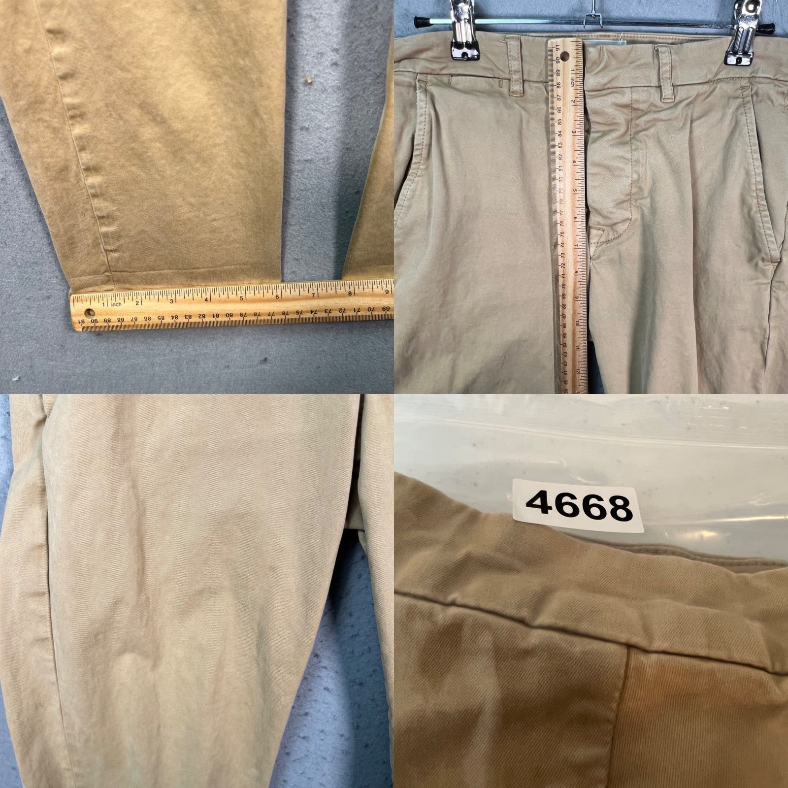 Vintage Octobre Editions Mens Size 29 Beige Chino Pants Cotton Slim Fit Size US 29 - 8 Thumbnail
