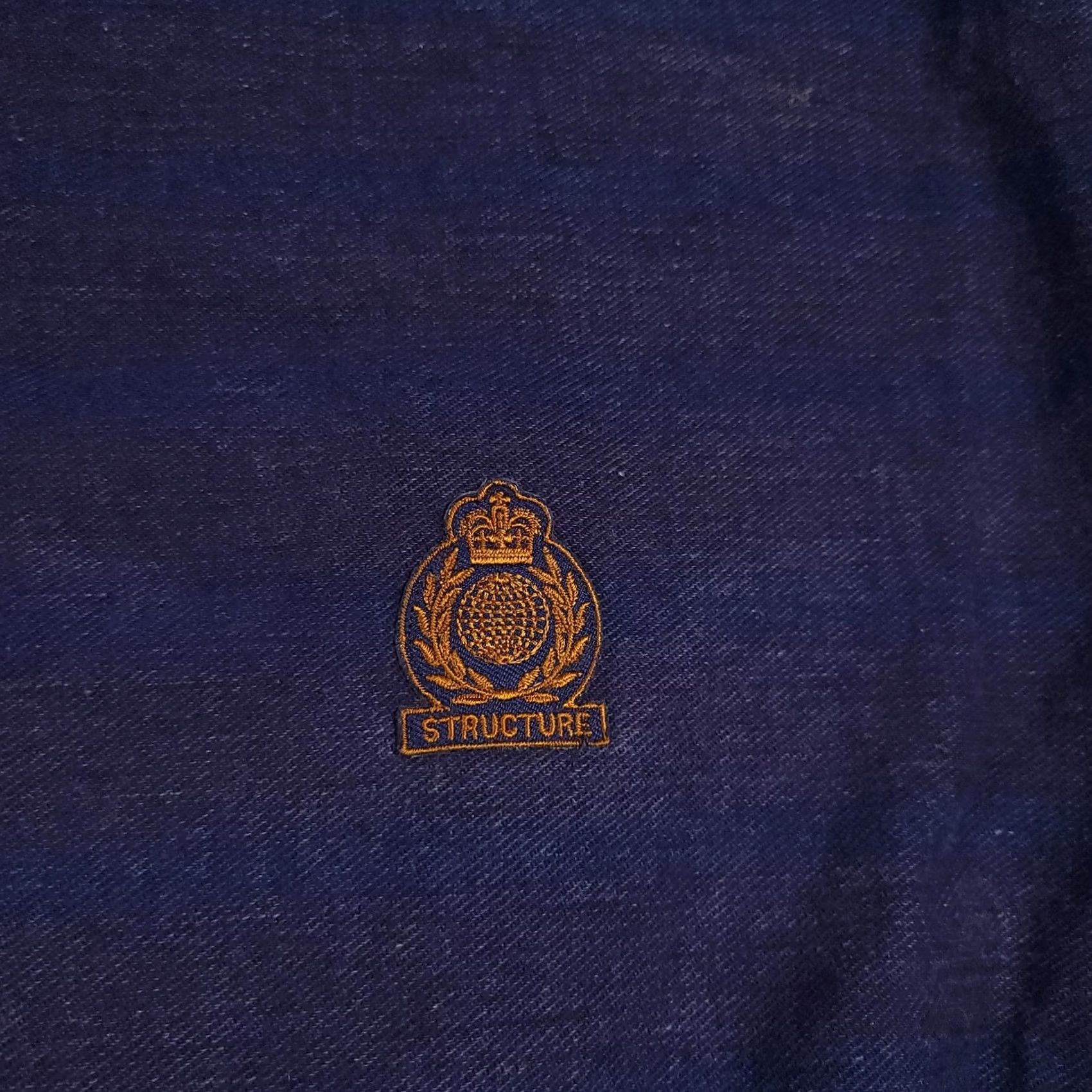 Vintage VINTAGE Structure Sweatshirt Mens Large Crewneck Pullover USA Embroidered 90s Blue Size US L / EU 52-54 / 3 - 4 Thumbnail