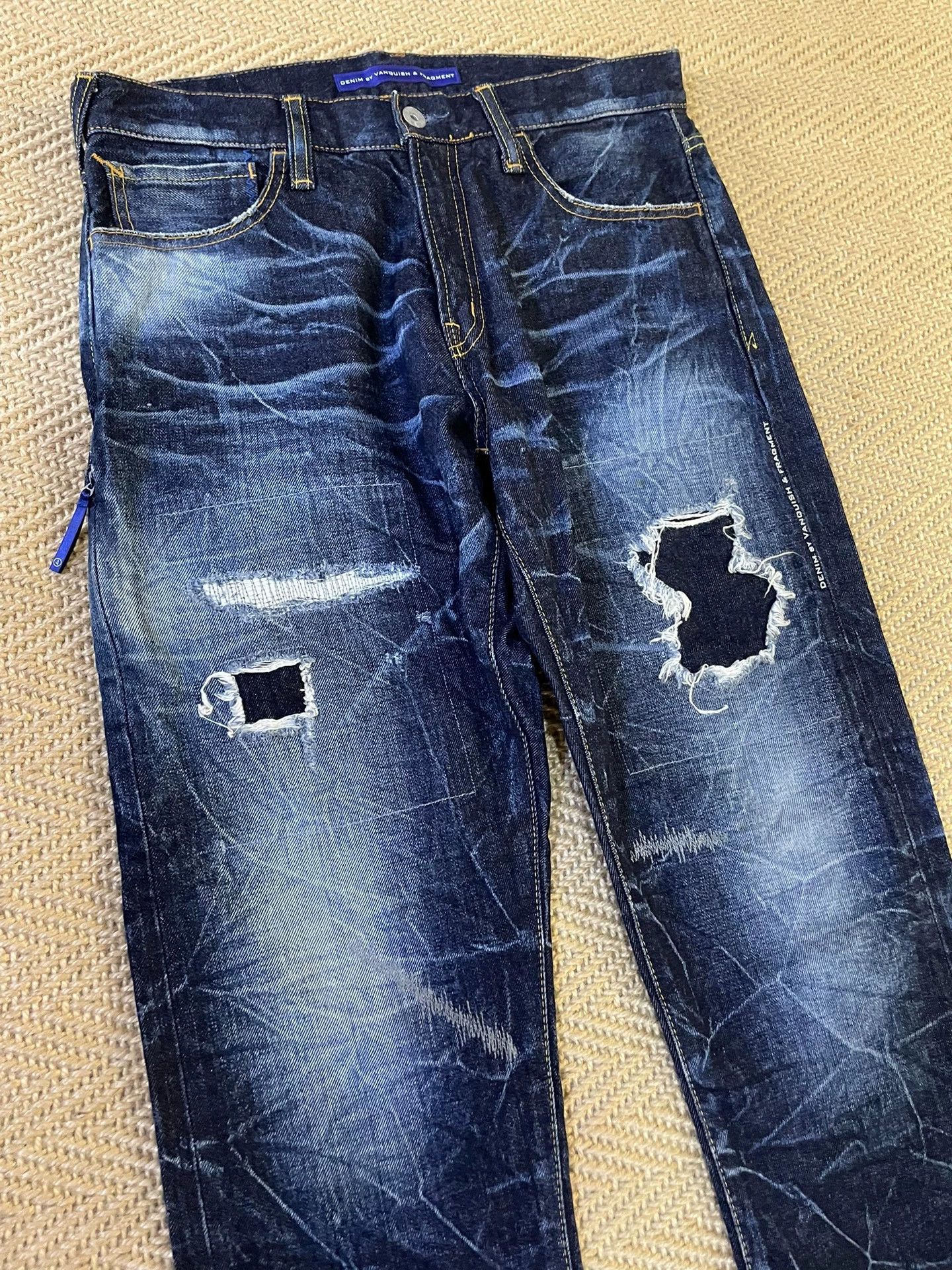Vanquish VANQUISH x FRAGMENT Rex Mud Distressed Jeans W30 New Size US 30 / EU 46 - 3 Thumbnail