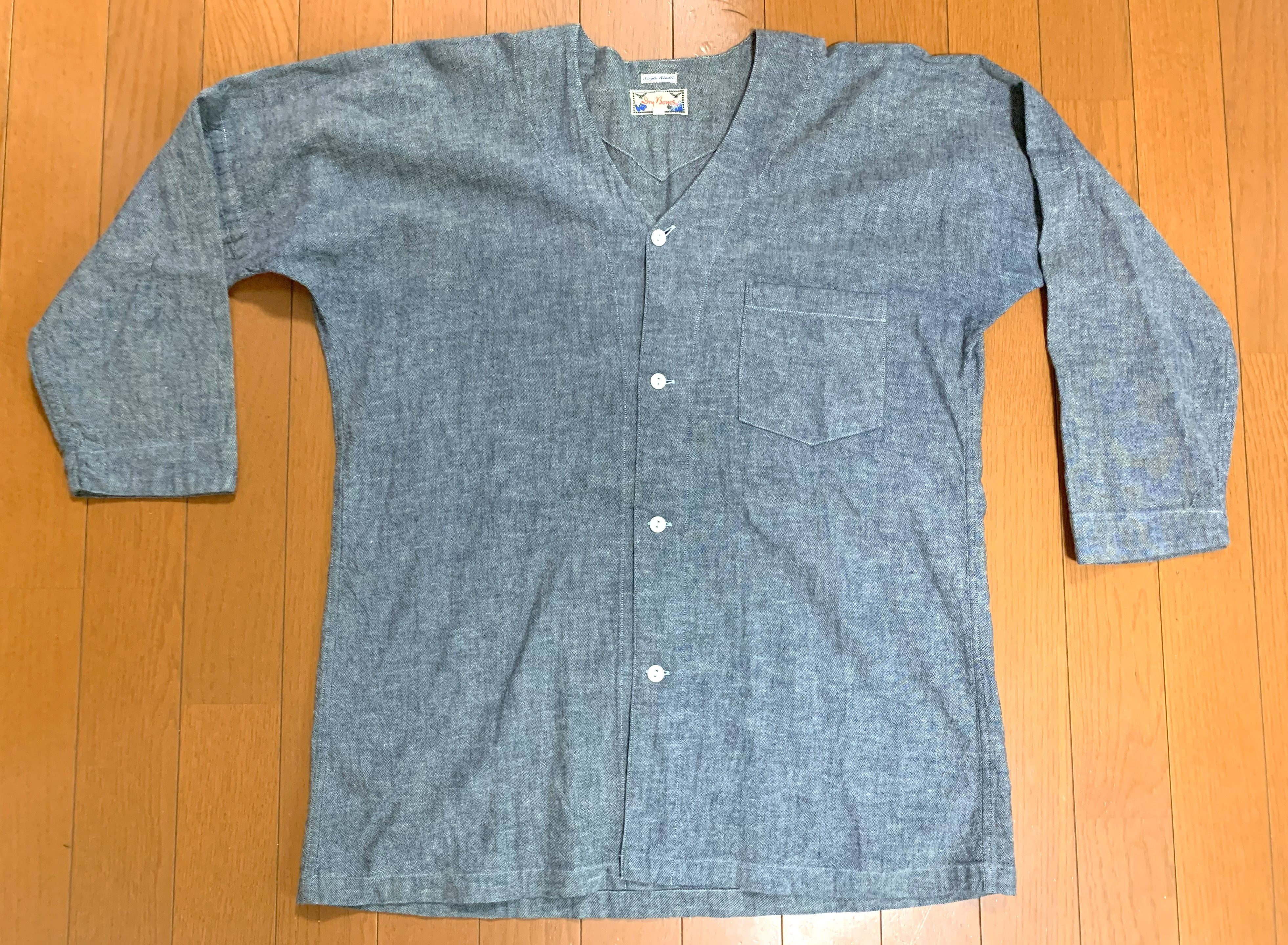 Dry Bones Dry Bones Japan chambray Koiguchi shirt, size S (fits S/M) Size US S / EU 44-46 / 1 - 1 Thumbnail