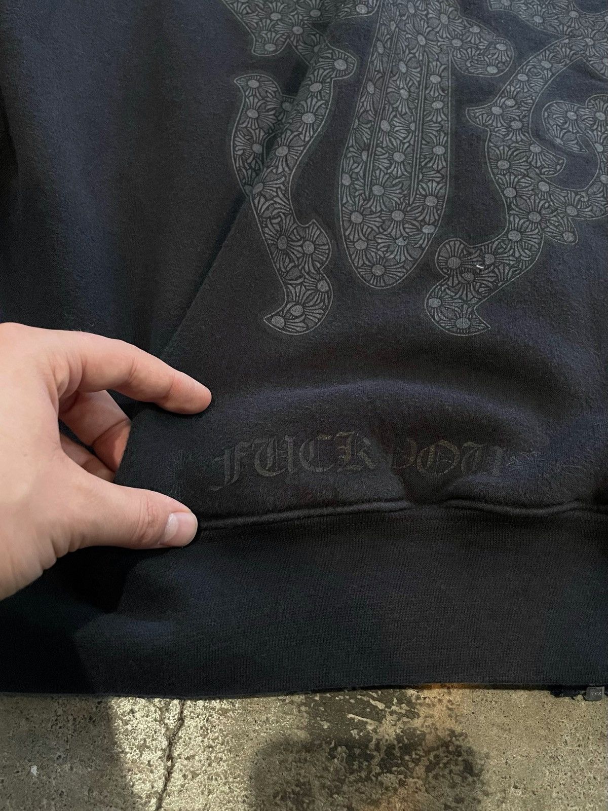 Chrome Hearts Vintage Chrome Hearts Zip Up Thermal Hoodie Size US XL / EU 56 / 4 - 5 Thumbnail
