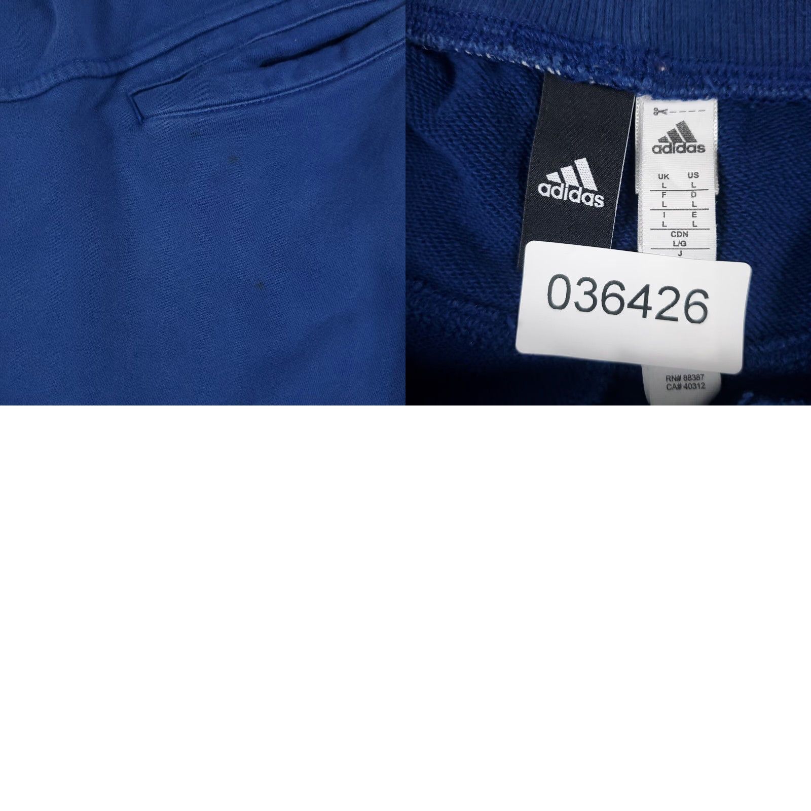 Adidas Adidas Blue Sweat Shorts Mens Large Activewear Running Jogging Track Gym Size US 33 - 8 Thumbnail