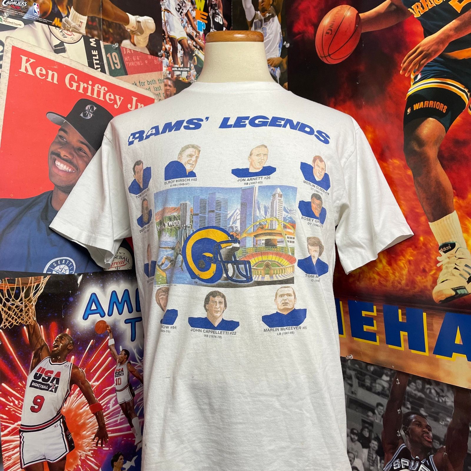 Vintage Vintage Los Angeles Rams 1989 LA Coliseum NFL Player Tee | Grailed