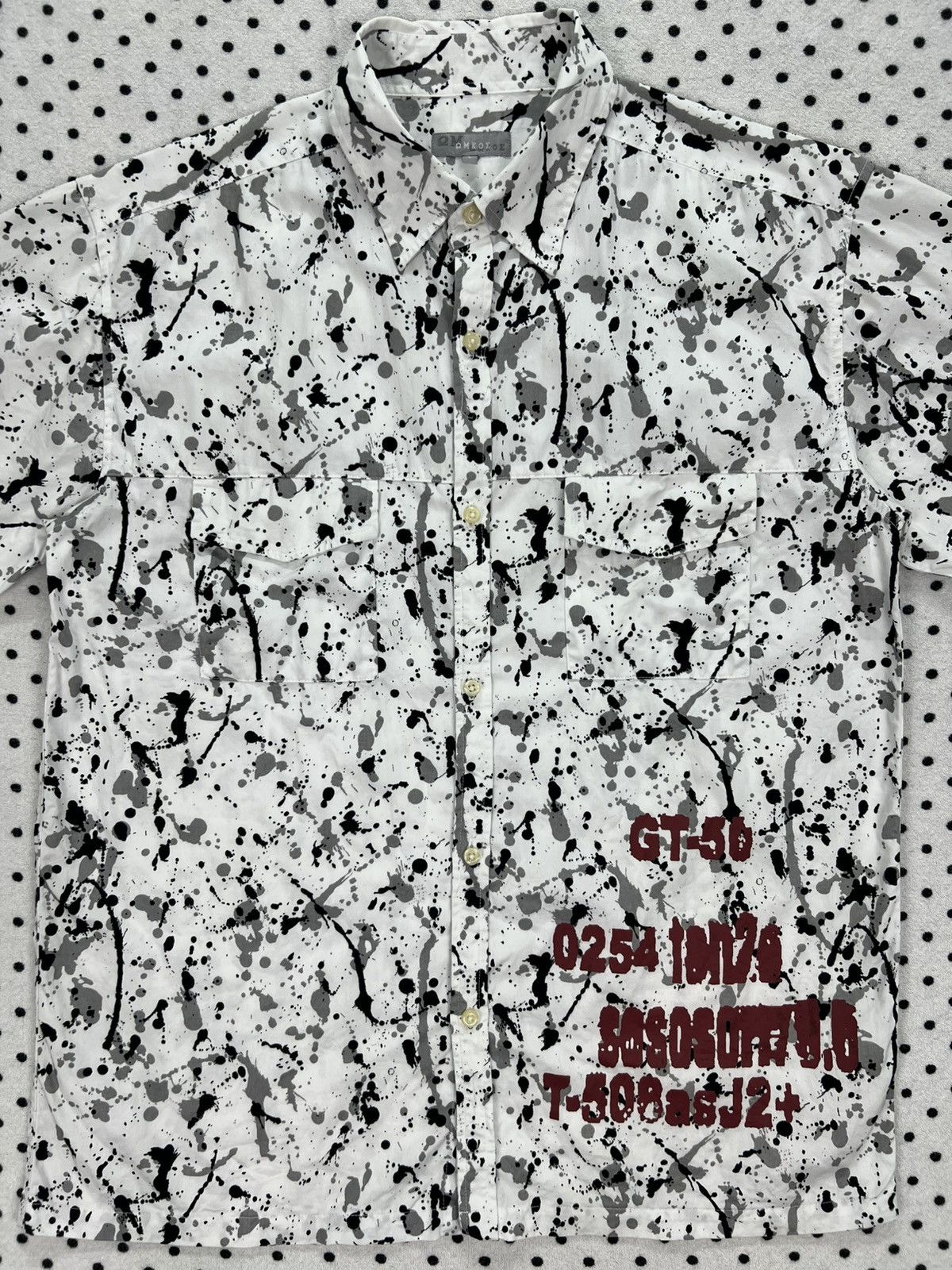 Japanese Brand Omkoe Paint Splatter Pattern Shirt Size US L / EU 52-54 / 3 - 3 Thumbnail