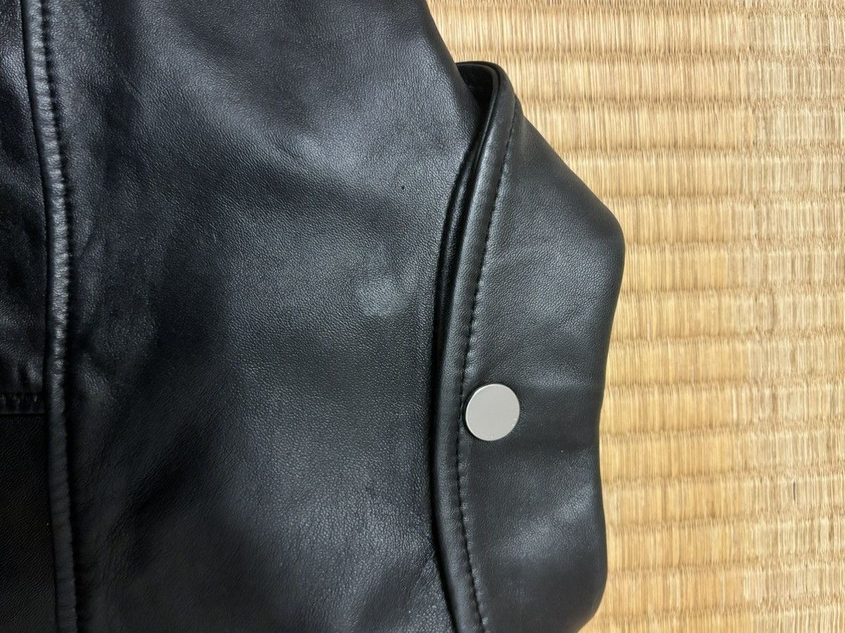 Maje Maje Cropped Leather Biker/Moto Jacket Size XS / US 0-2 / IT 36-38 - 5 Thumbnail